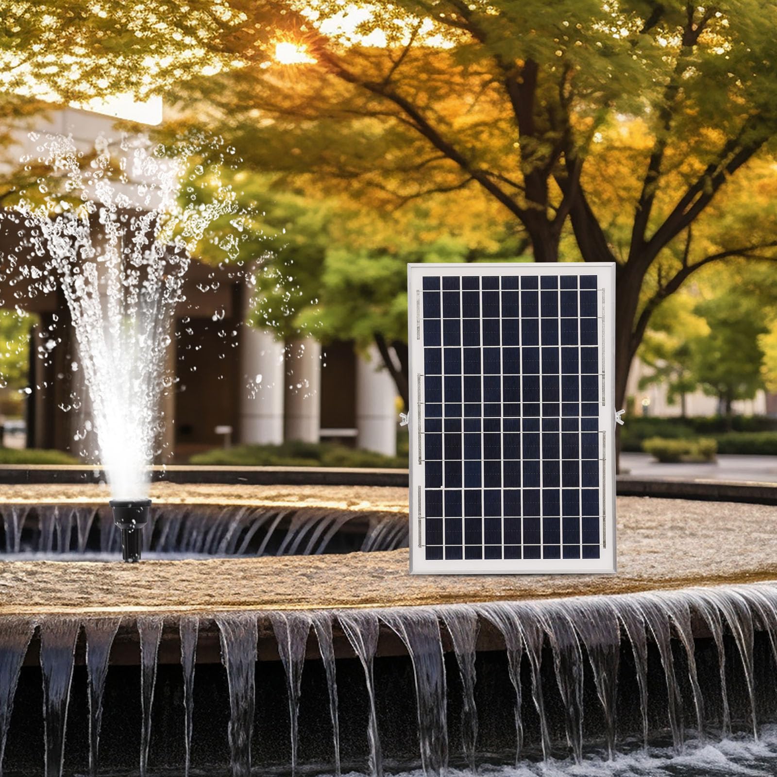 TiryyDrela Fontana Solare Esterna 10W Pompa 1000 L/h 1,5 m