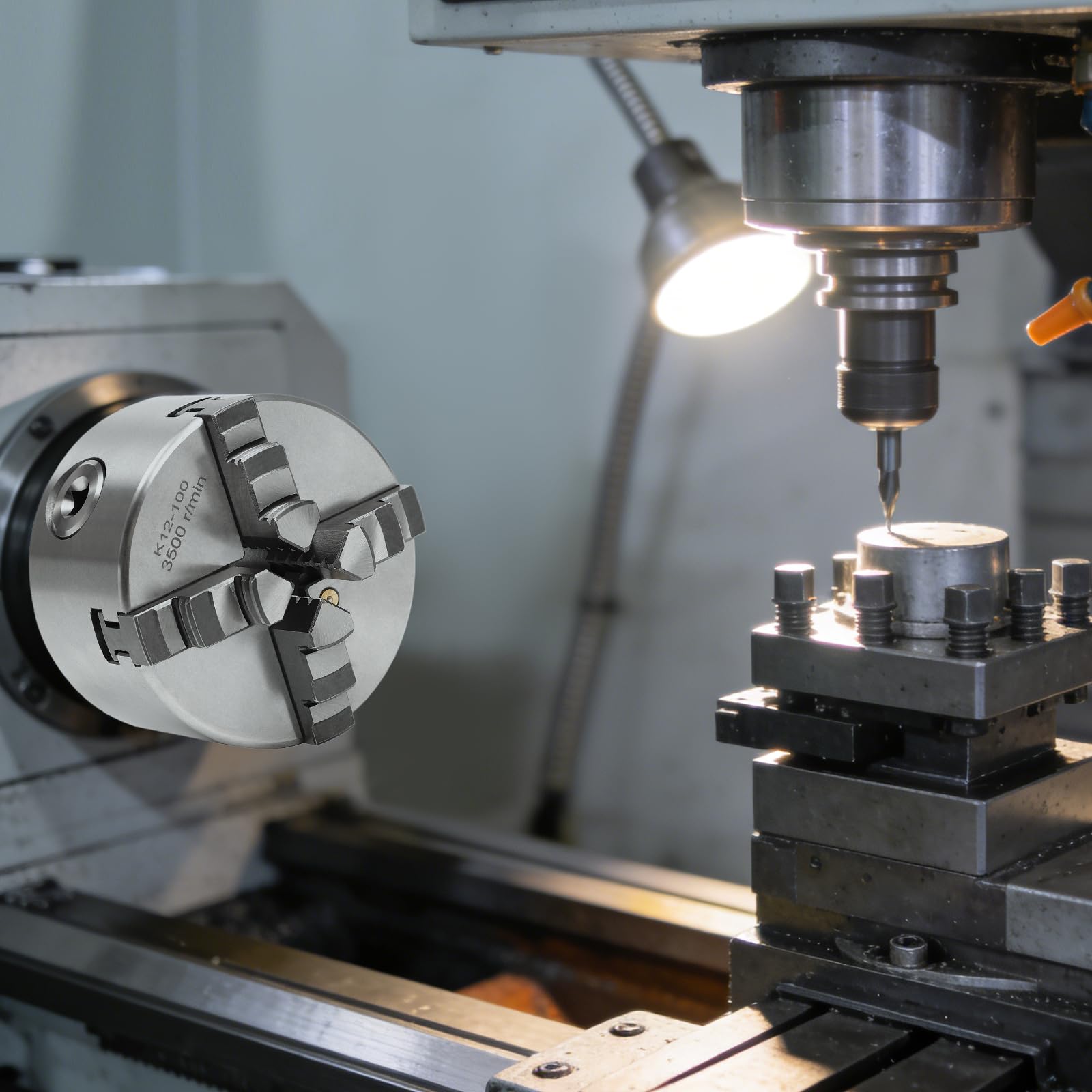 TiryyDrela Mandrino Tornio 100 mm 4 Morsi 30-90 mm