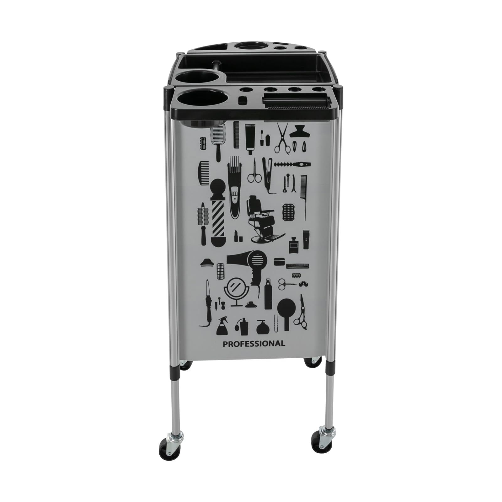 TiryyDrela Carrello Parrucchiere 4 Cassetti 5 Livelli Bianco con Ruote
