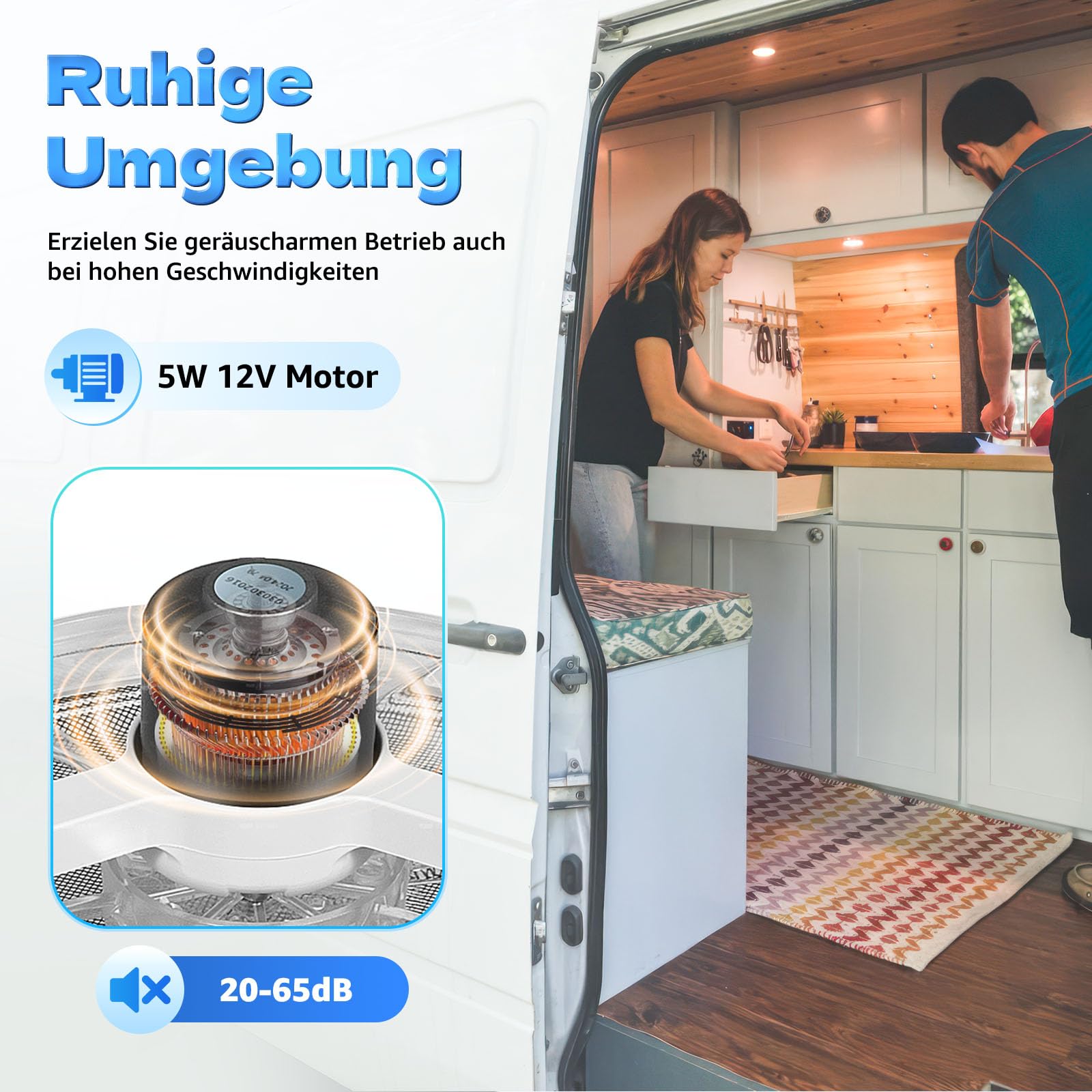 TiryyDrela Ventilatore Tetto Camper 12V LED Reversibile IP68