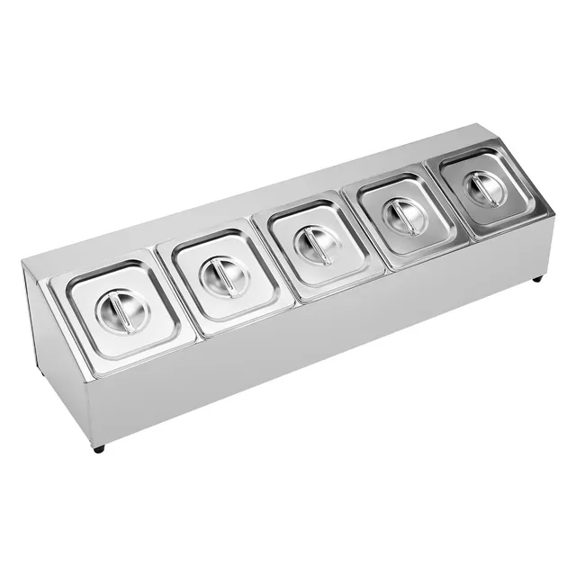 TiryyDrela Portaspezie Acciaio Inox 5 Barattoli 1,5 L