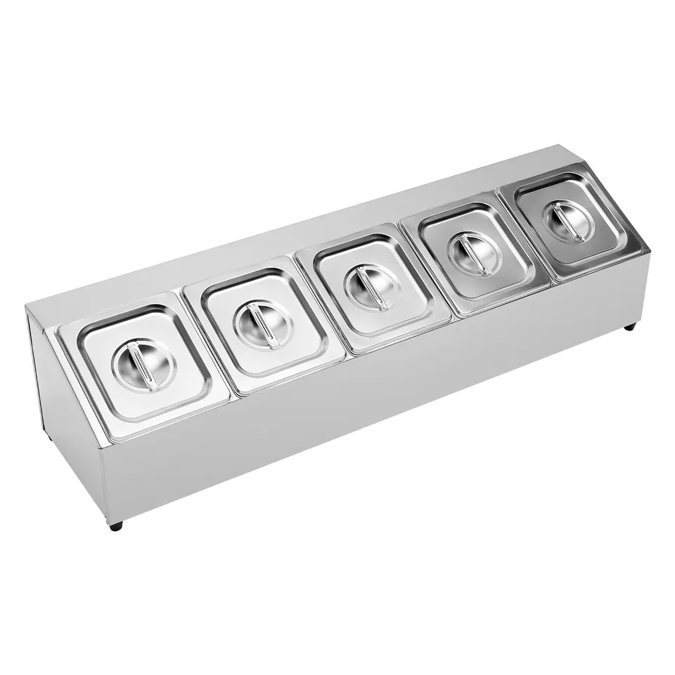 TiryyDrela Portaspezie Acciaio Inox 5 Barattoli 1,5 L