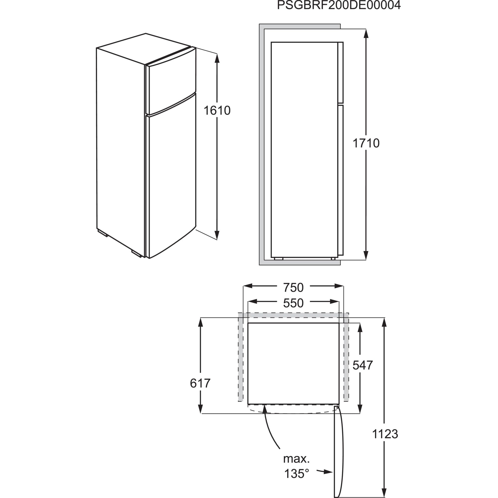 Electrolux Serie 500 LTB1AE28U0 frigorifero combinato inox 244 L