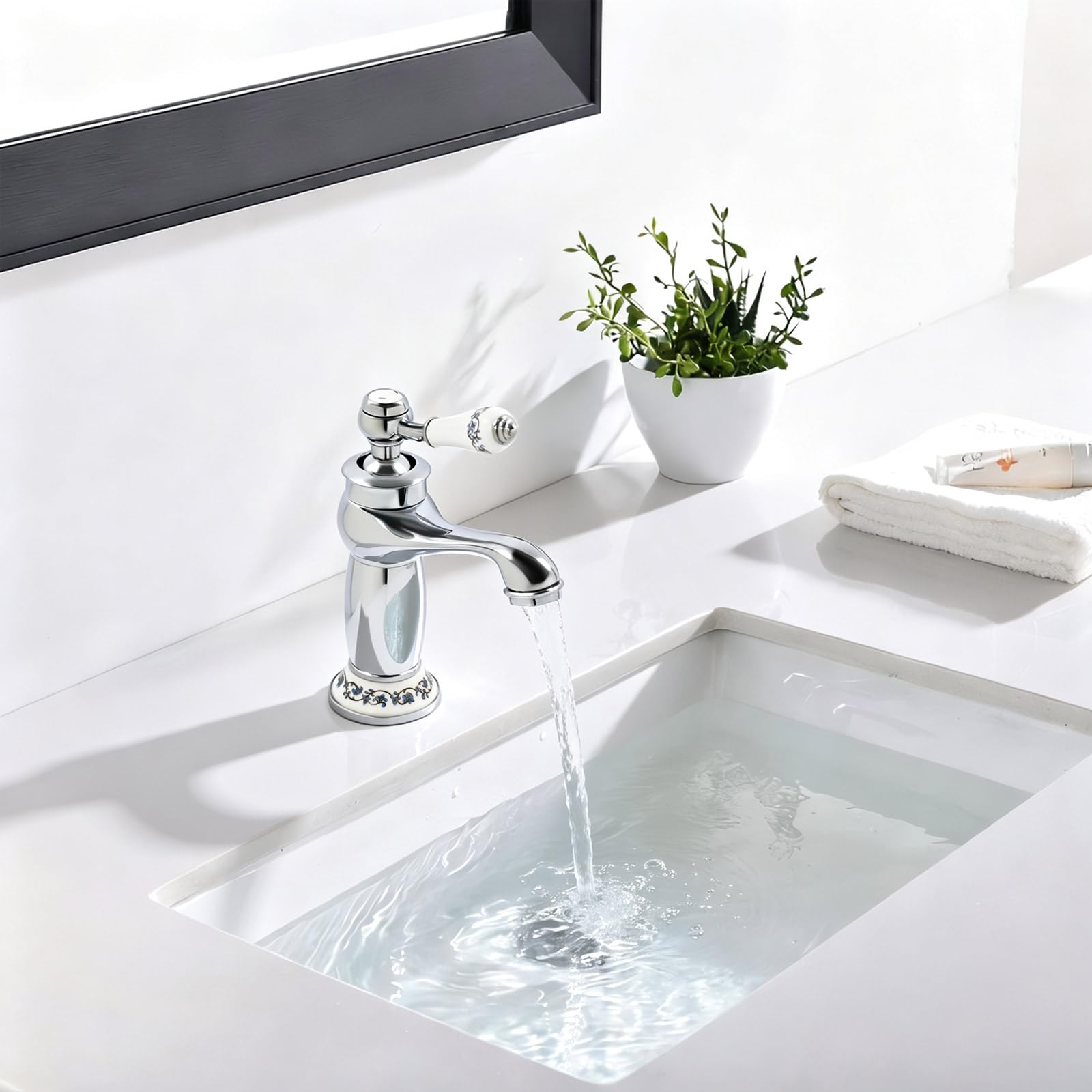 TiryyDrela Rubinetto Bagno Retro Rame Cromato Monoforo