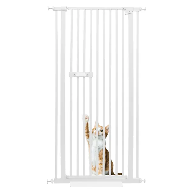 TiryyDrela Cancello Sicurezza Cani Bianco 76-85 cm H150