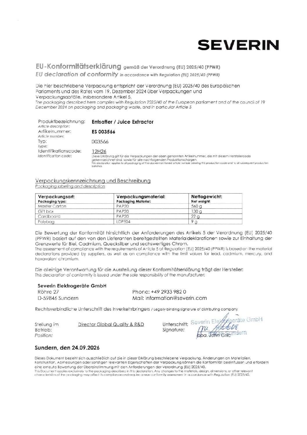 SEVO centrifuga 400 W 500 ml 2 velocità
