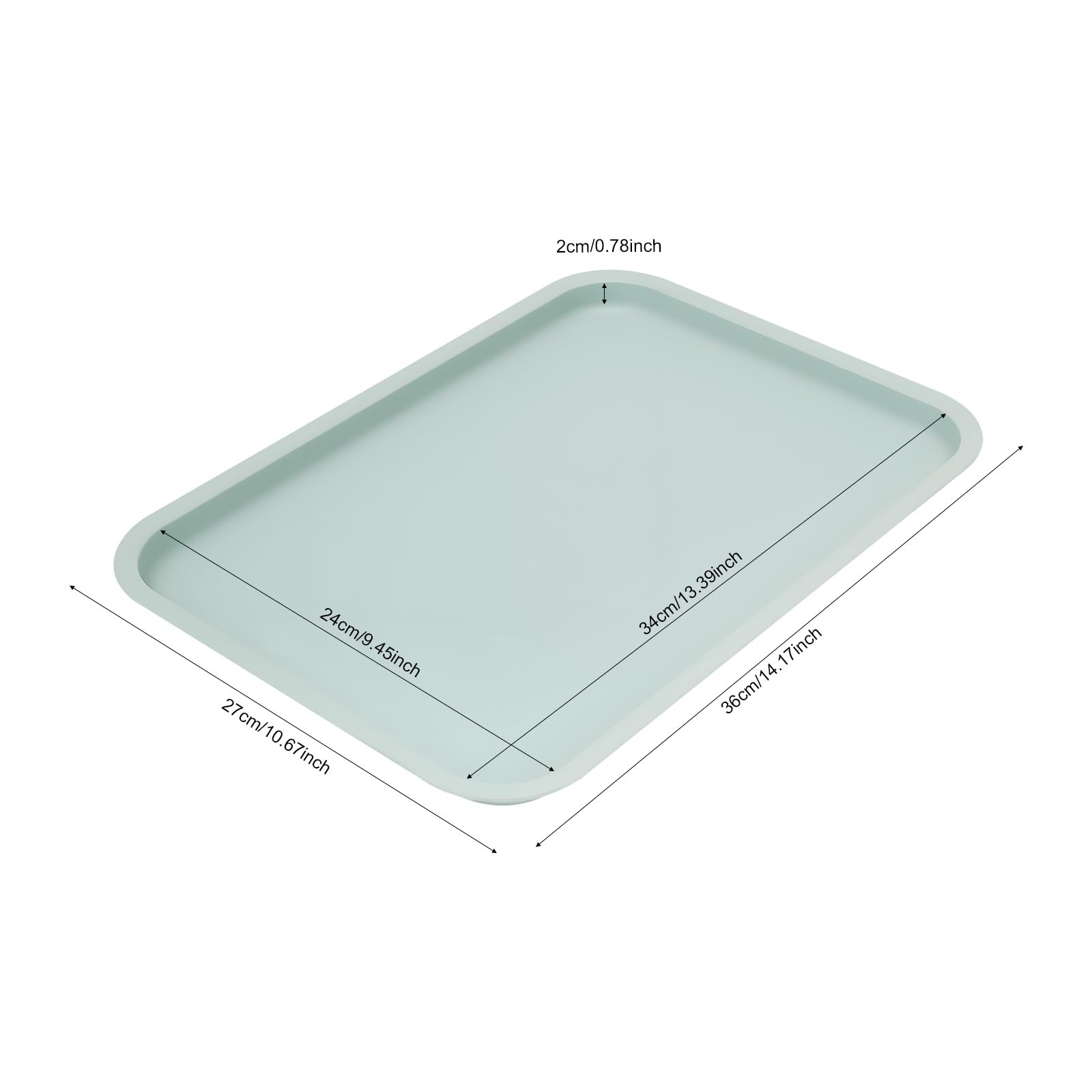 TiryyDrela vassoi mensa antiscivolo set 24 pezzi blu