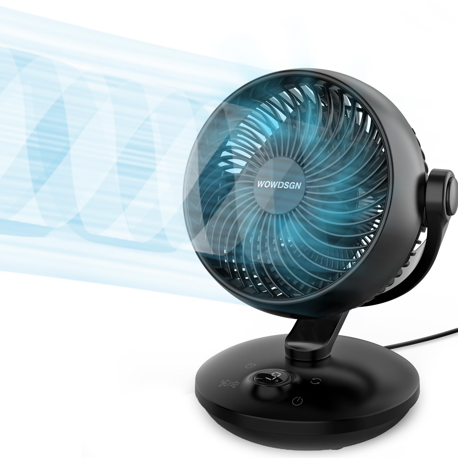 WOWDSGN XD-1586FC Ventilatore da Tavolo Silenzioso 24dB