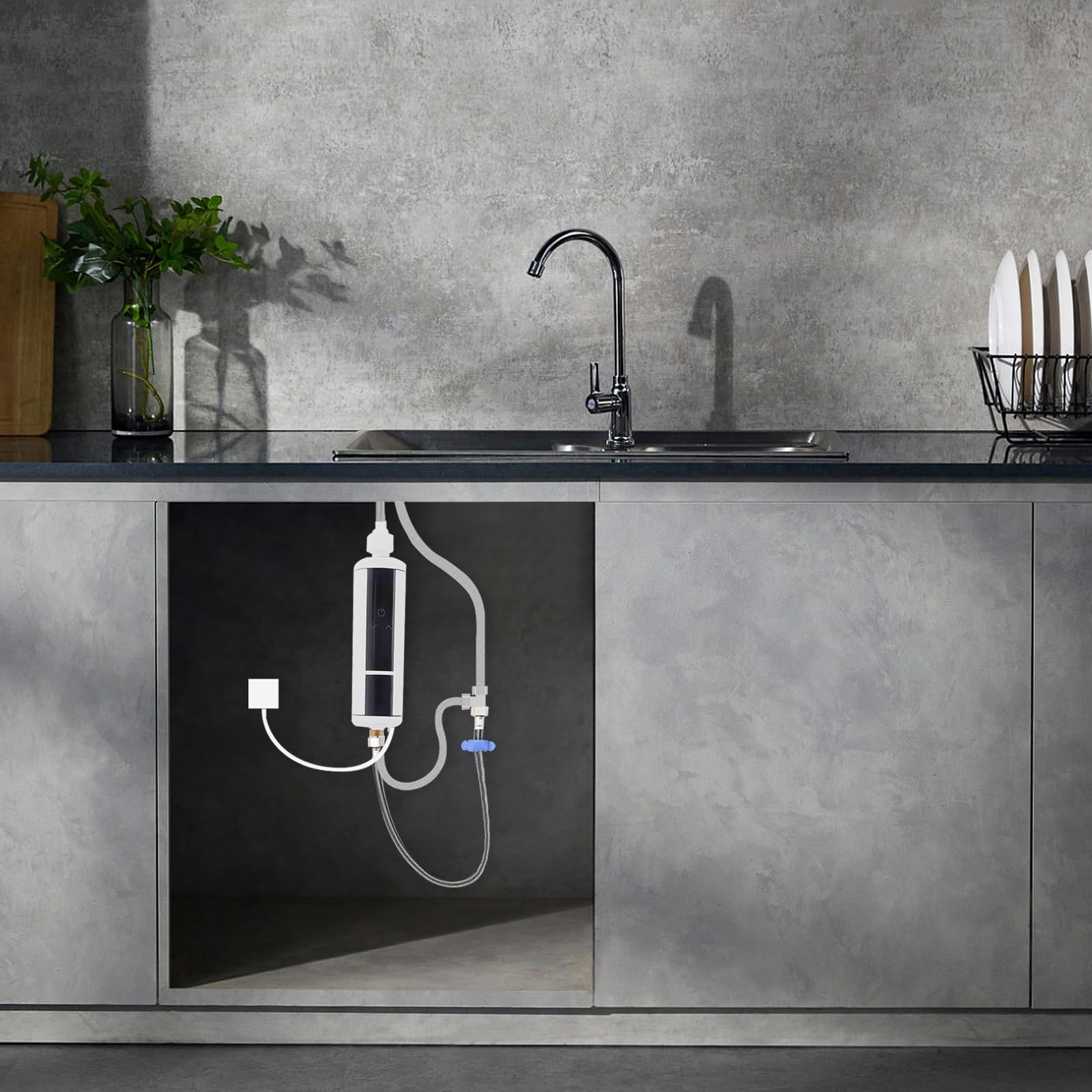 TiryyDrela scaldabagno istantaneo elettrico 3500W 30-52°C