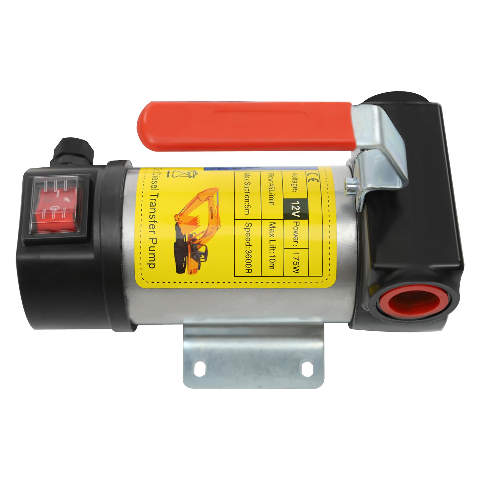 TiryyDrela Pompa Gasolio 12V 200W con Pistola Autoadescante