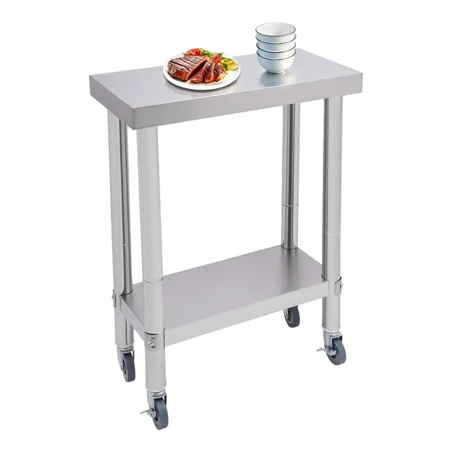 TiryyDrela tavolo lavoro cucina inox 60x45x85 cm 300 kg