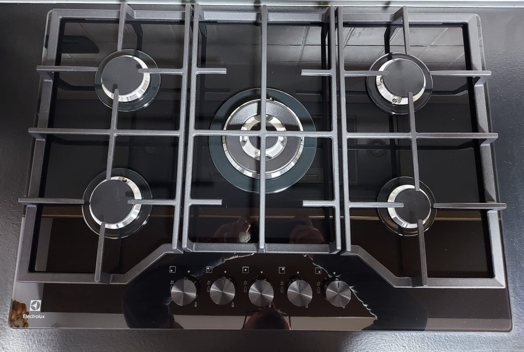 Electrolux Serie 600 EGG7536K piano gas 75 cm nero 5 fuochi