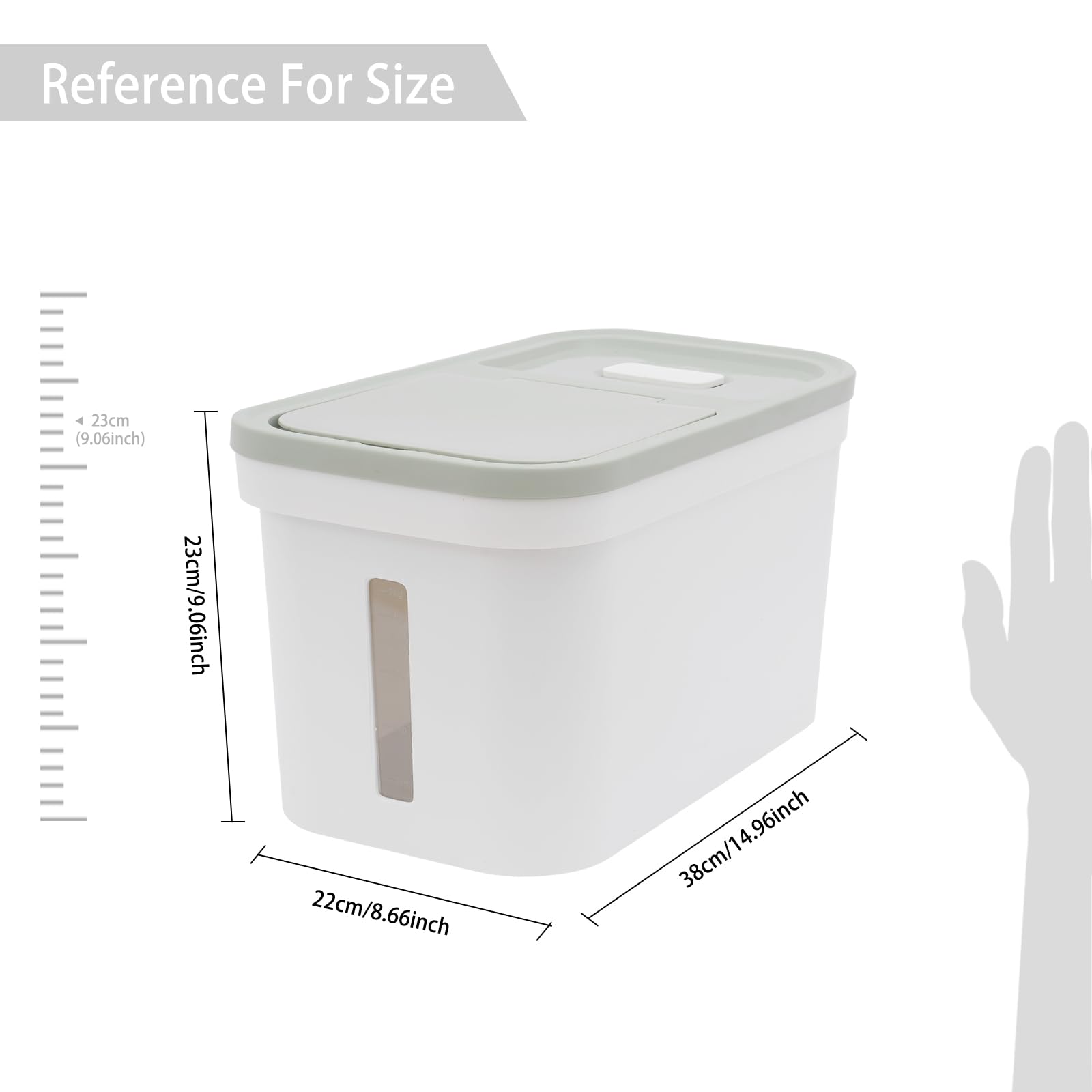 TiryyDrela contenitore riso ermetico 10 kg con misurino