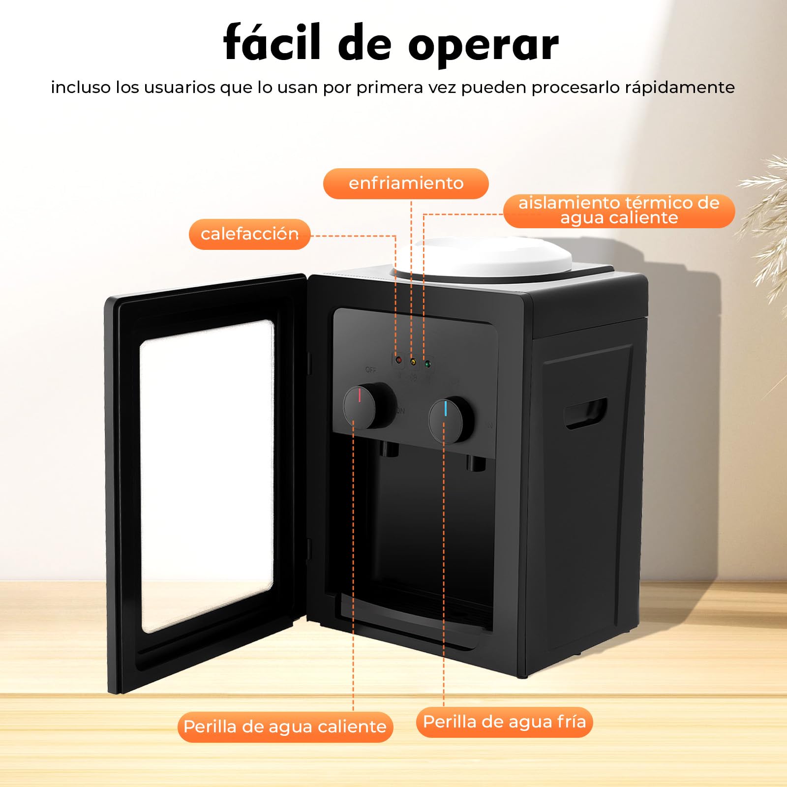 TiryyDrela distributore acqua calda fredda 550W inox