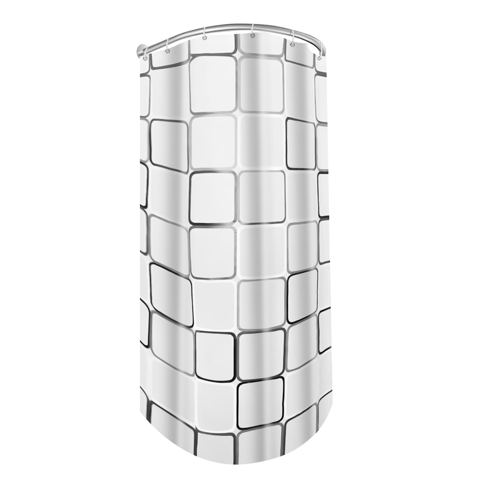 TiryyDrela Asta Doccia Estensibile 90-130 con Tenda 240x180