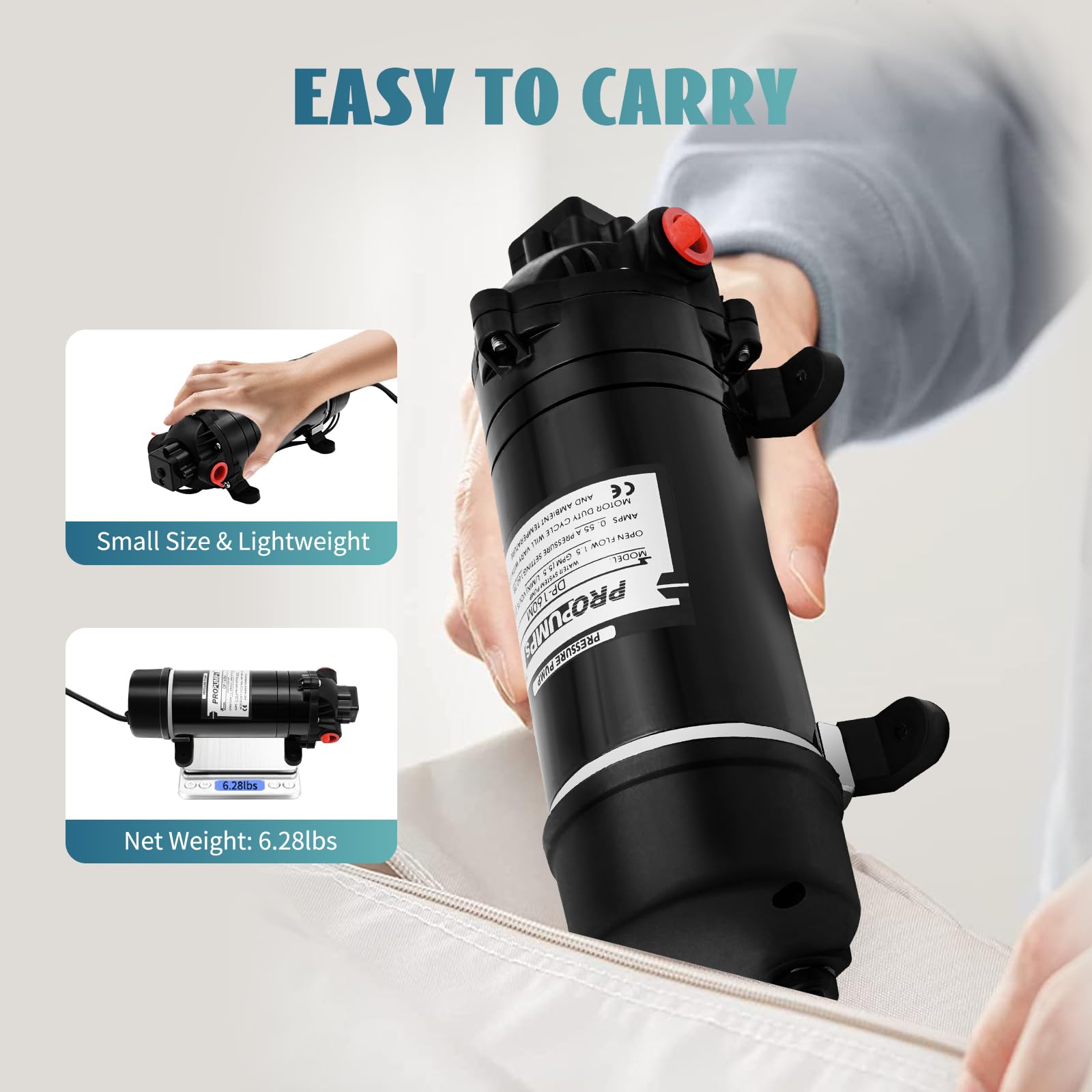 TiryyDrela Pompa Acqua Elettrica 220V 11 Bar 5,5 L/min