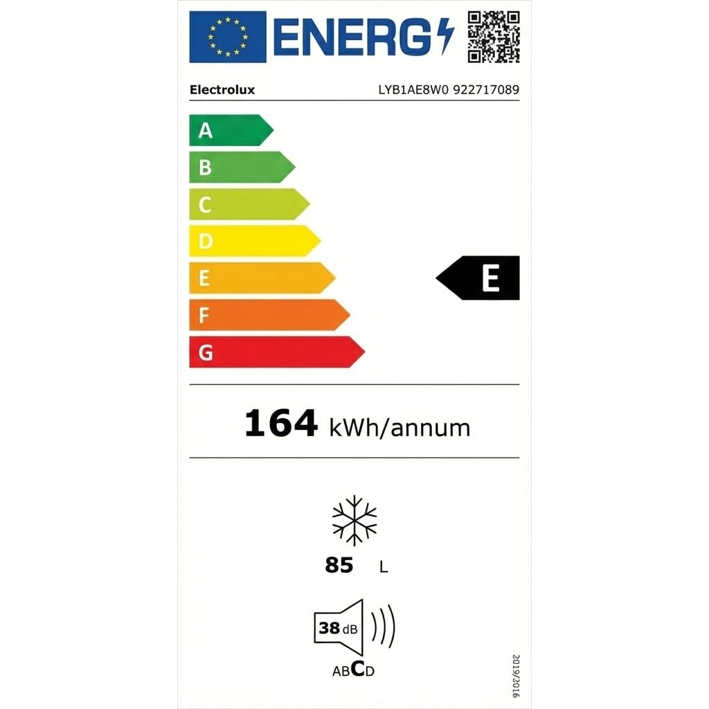 Electrolux Serie 600 LYB1AE8W0 Congelatore Verticale 85 L