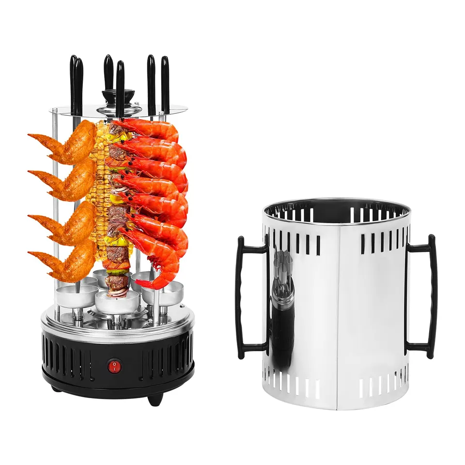TiryyDrela Barbecue Verticale Elettrico Senza Fumo 1000W