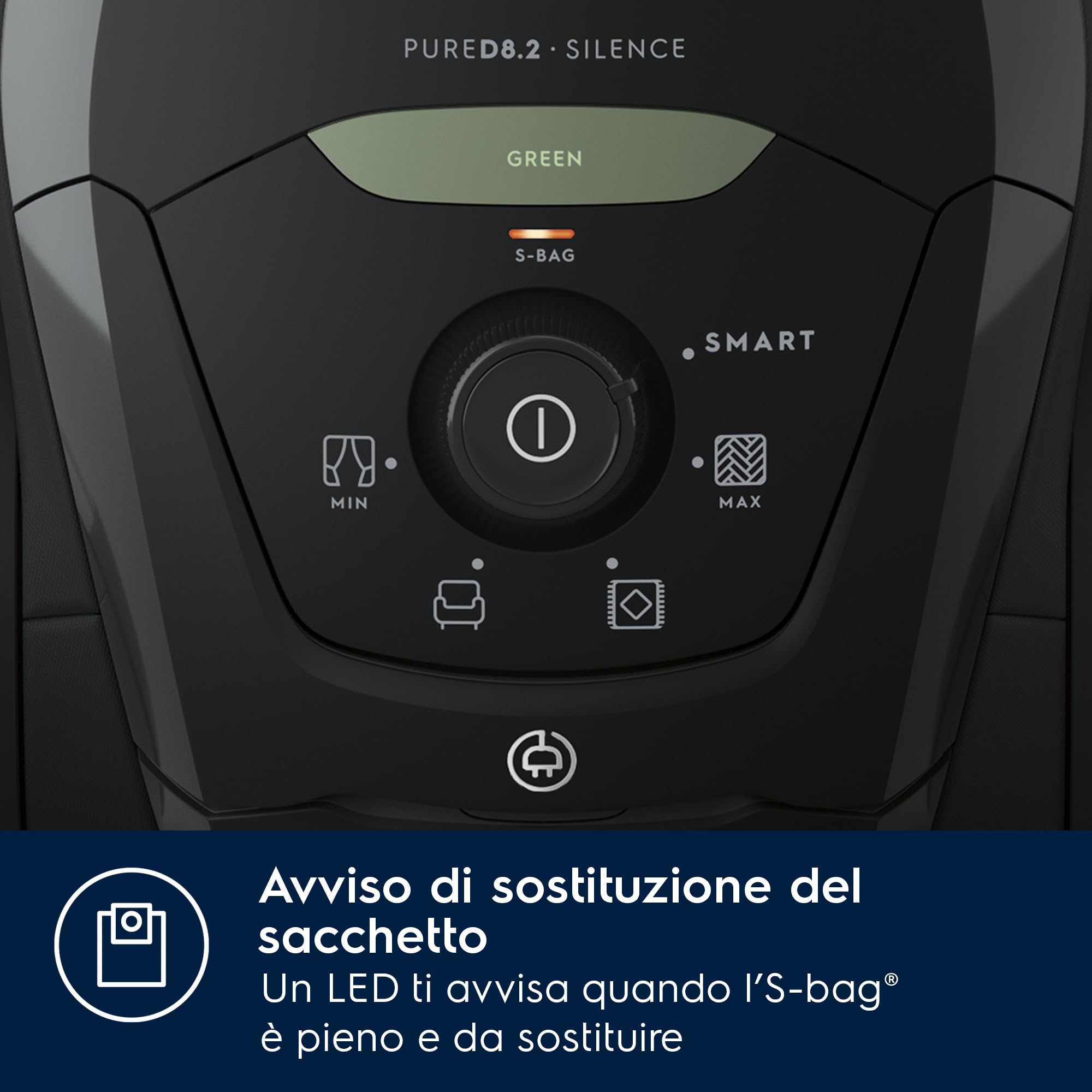Electrolux Pure D8.2 PD82 aspirapolvere con sacco nero 3,5 L