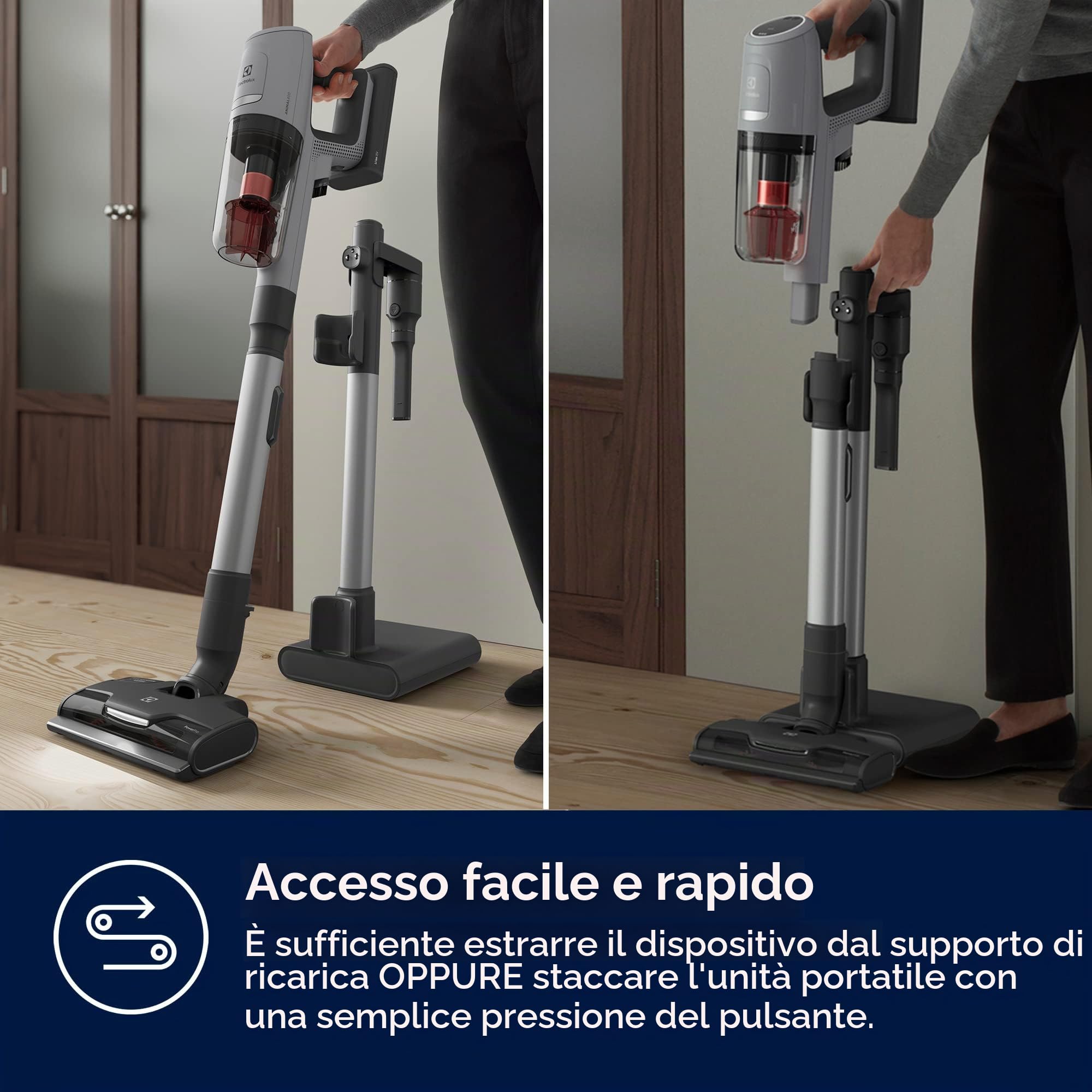 Electrolux Ultimate 800 EP81AB25UG scopa elettrica grigia