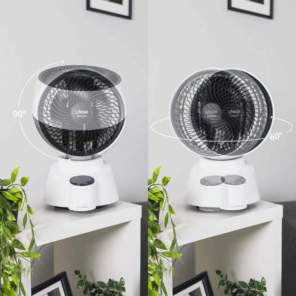 Ufesa Bergen ventilatore da tavolo 40W 6 velocità 3D
