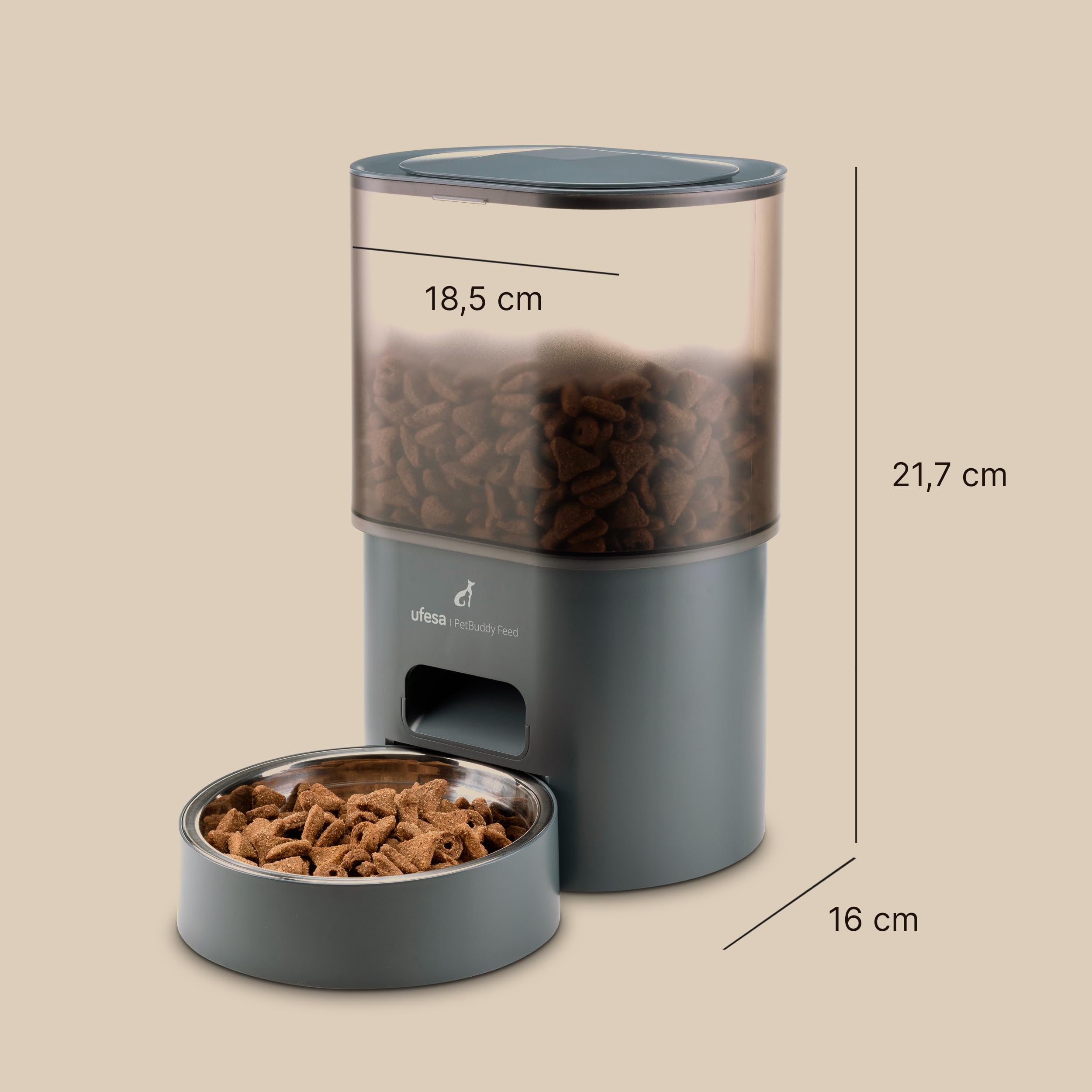 Ufesa dispenser automatico cibo 3L acciaio inox