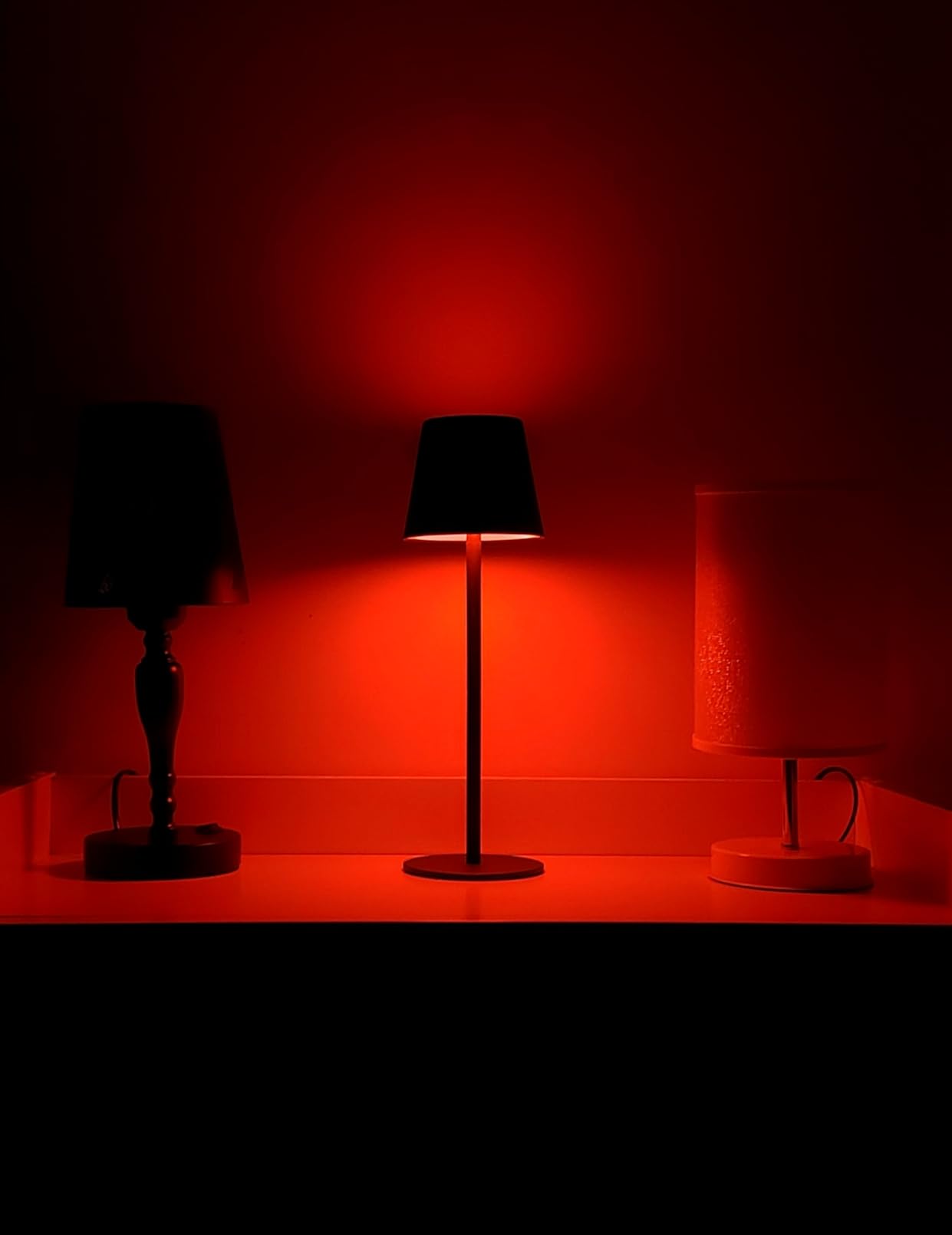 WOWDSGN lampada da tavolo senza fili nera LED ricaricabile