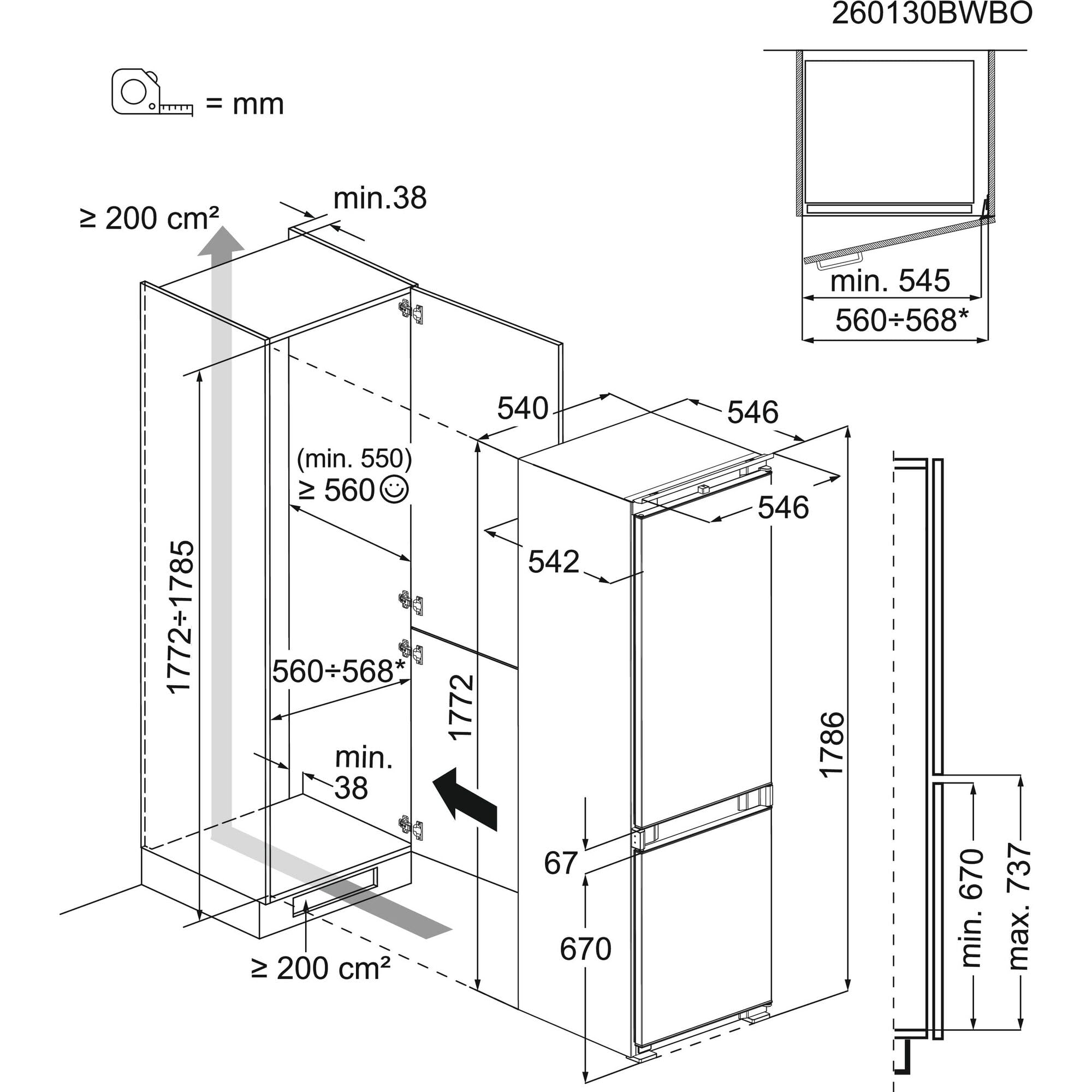 Electrolux Serie 300 ENN3CE18S0 frigorifero 178 cm