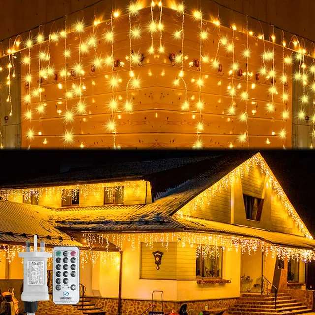 WOWDSGN 660 LED tenda ghiacciolo bianco caldo 20 m