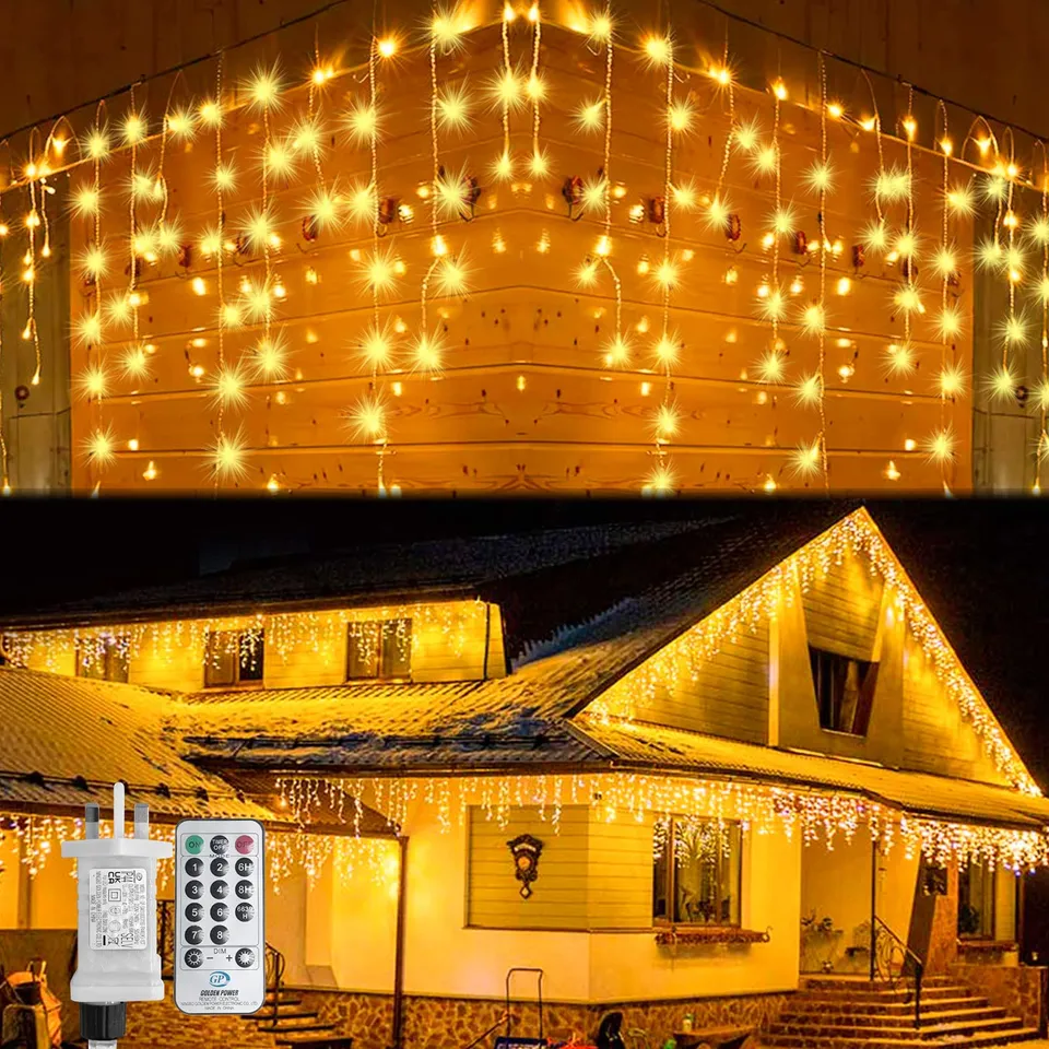 WOWDSGN 660 LED tenda ghiacciolo bianco caldo 20 m