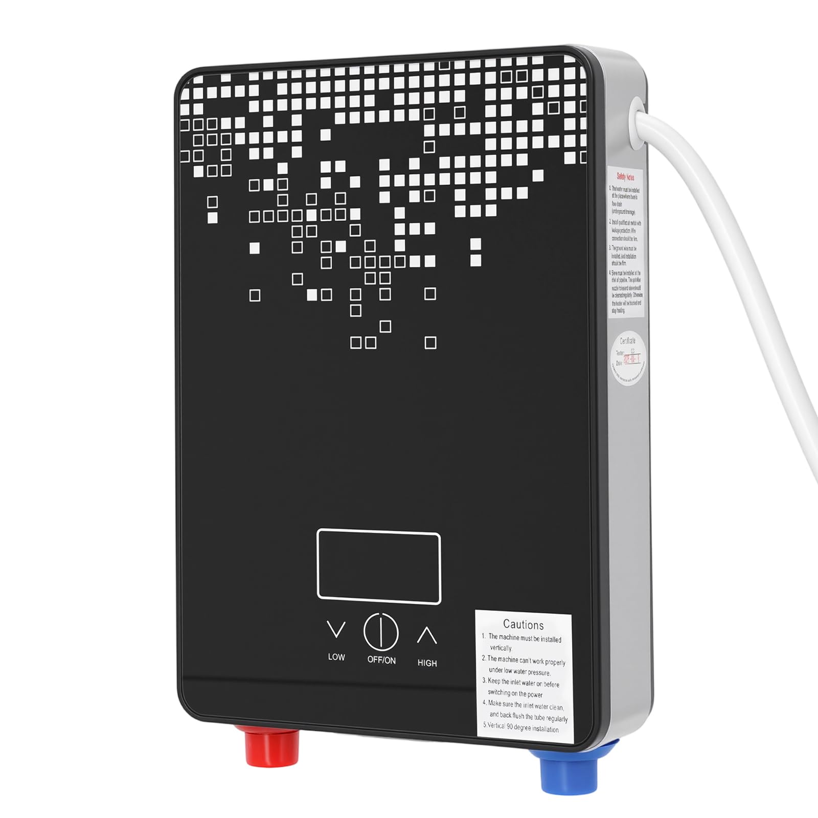 TiryyDrela Scaldabagno Istantaneo 6500W Nero 30-55°C