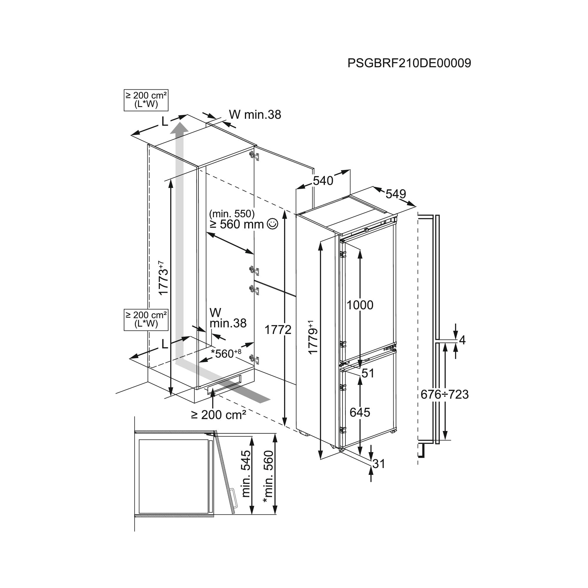 Electrolux Serie 700 ENP7MD18S frigocongelatore incasso
