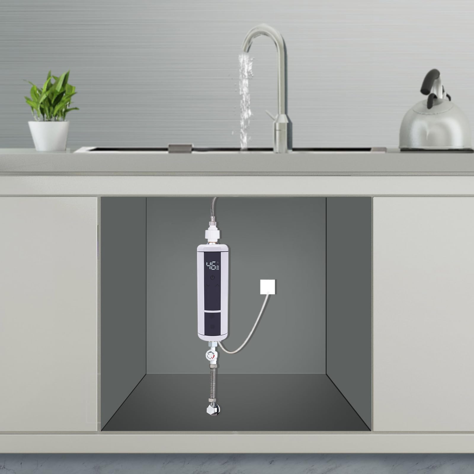 TiryyDrela scaldabagno istantaneo elettrico 3500W 30-52°C