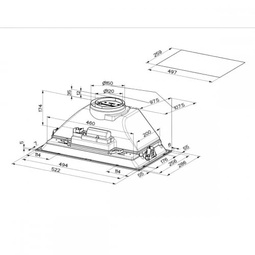 Faber Inka Smart C/33 LG A52 cappa sottopensile 52 cm aspirante