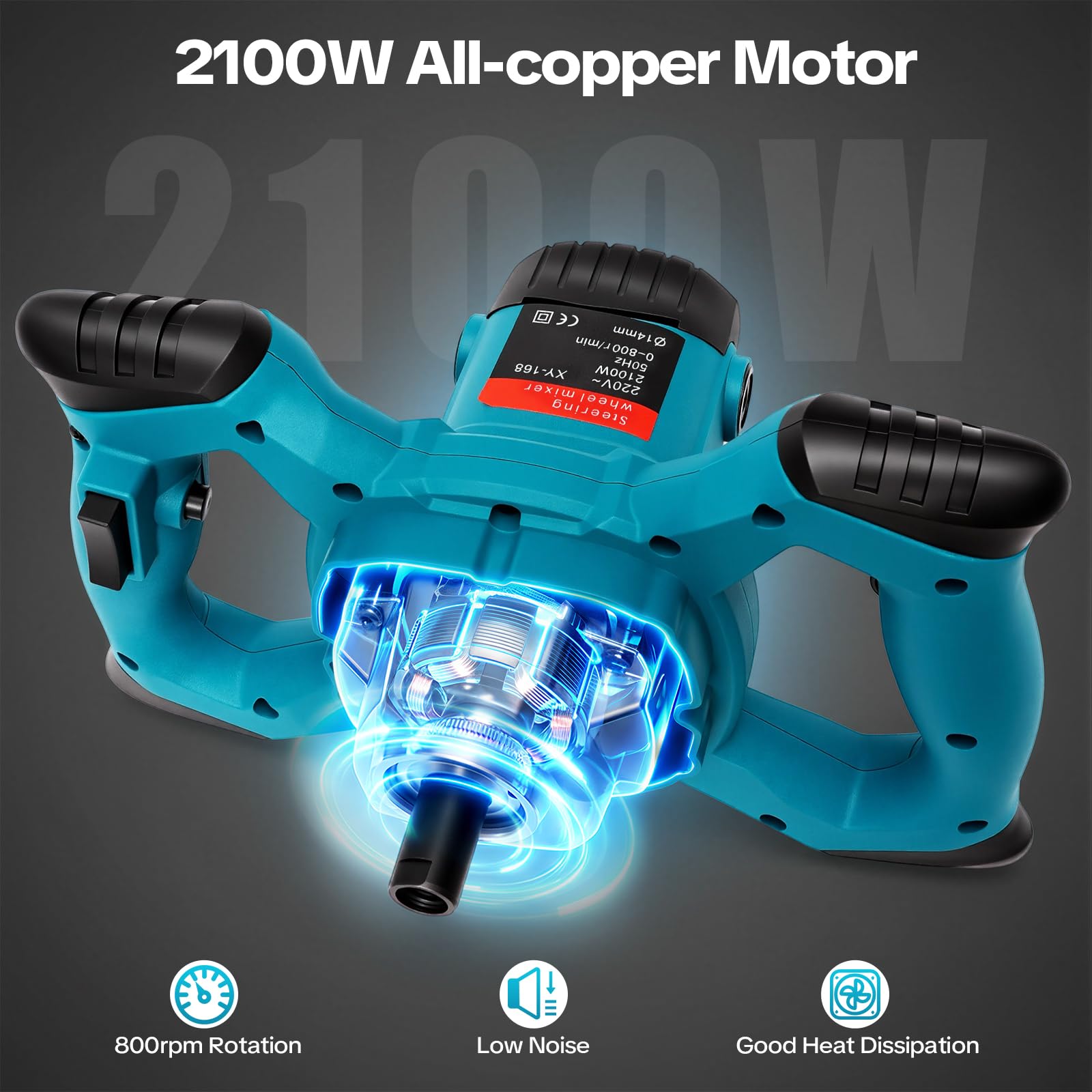 TiryyDrela Miscelatore Elettrico 2100W 6 Velocità M14