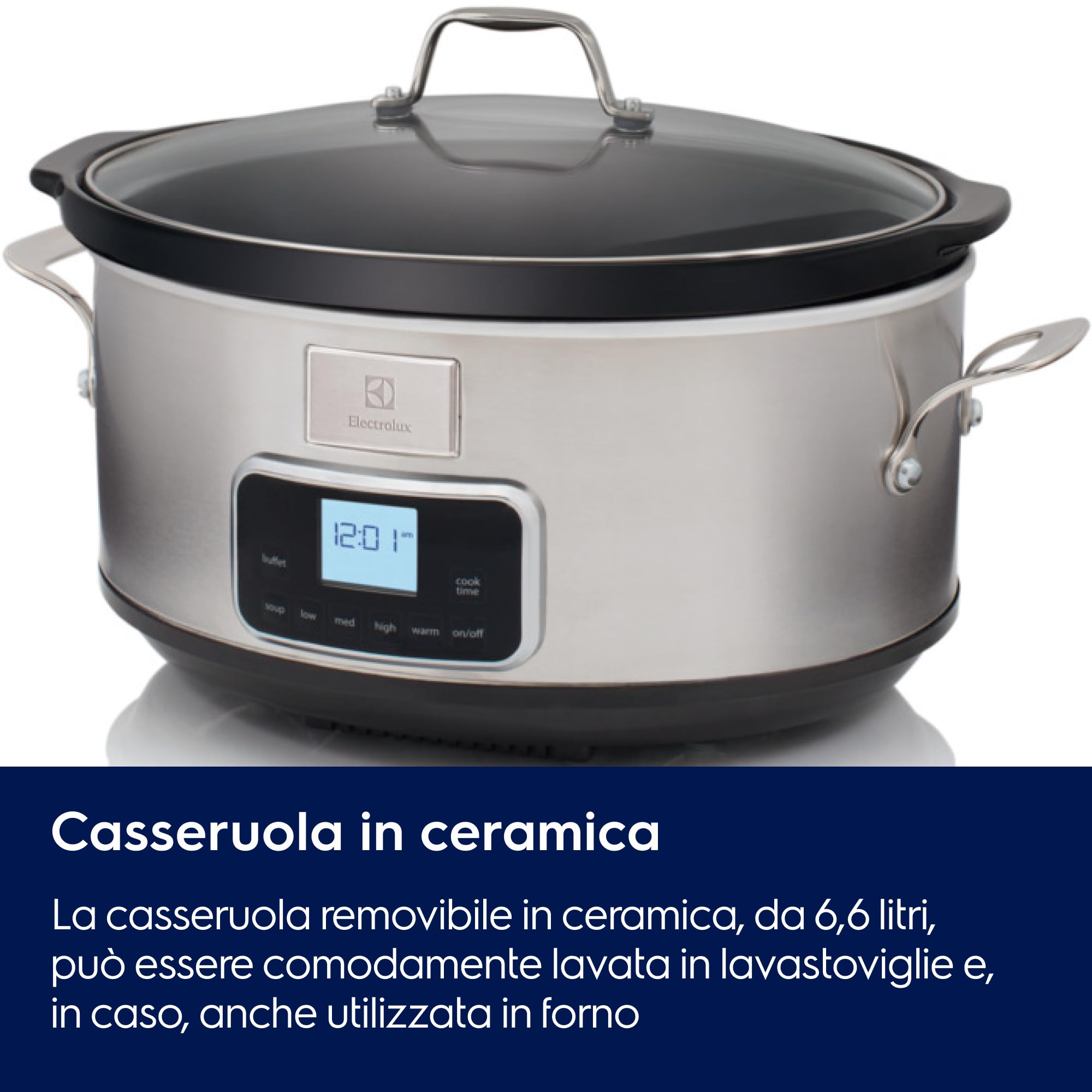 Electrolux ESC7400 slow cooker 6,6 L inox 6 programmi
