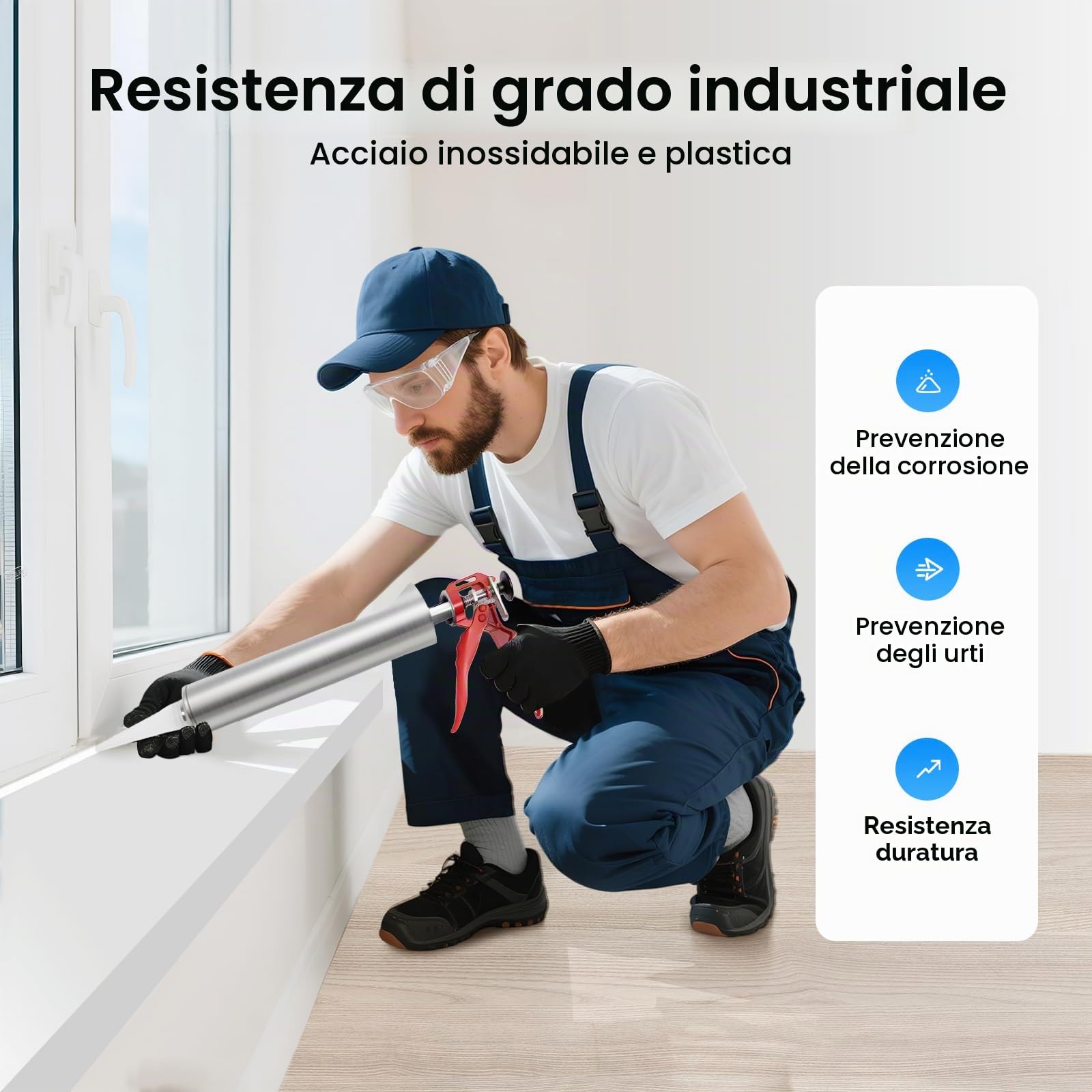 TiryyDrela pistola malta cemento inox 22 cm ugelli