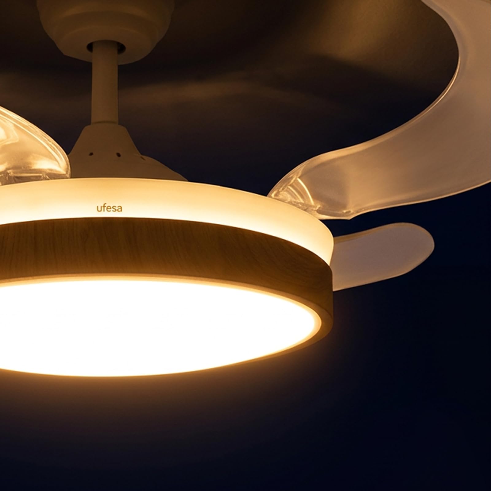 Ufesa Seoul Ventilatore da Soffitto Bianco/Legno 106 cm DC
