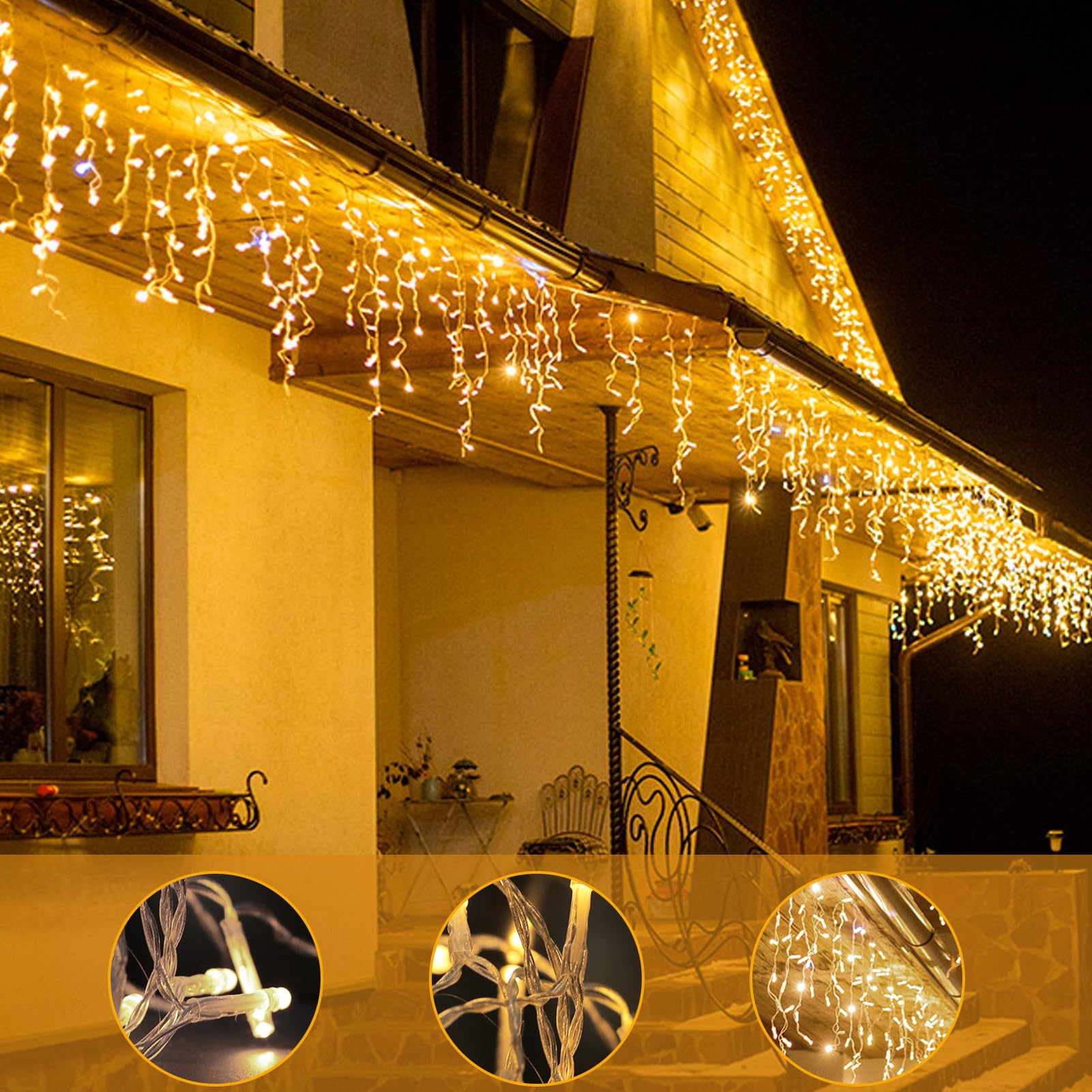 Wowdsgn catena luminosa LED 5m 220 LED bianco caldo app
