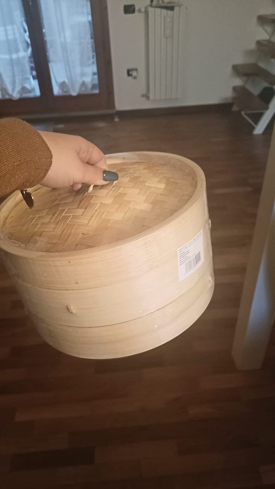 Reishunger vaporiera bambù 20 cm 2 piani per riso e dim sum