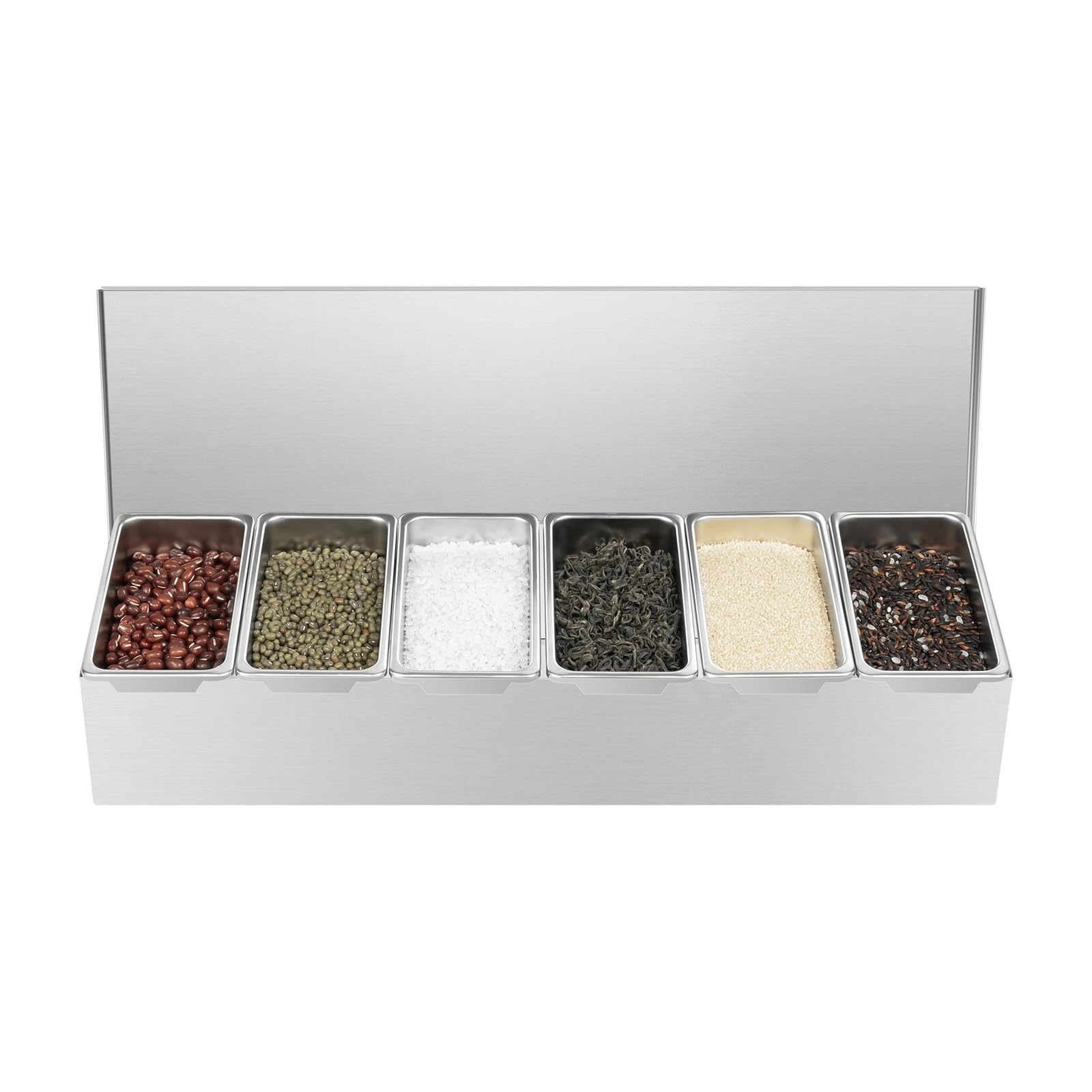 TiryyDrela Portaspezie 6 Scomparti Acciaio Inox 450 ml