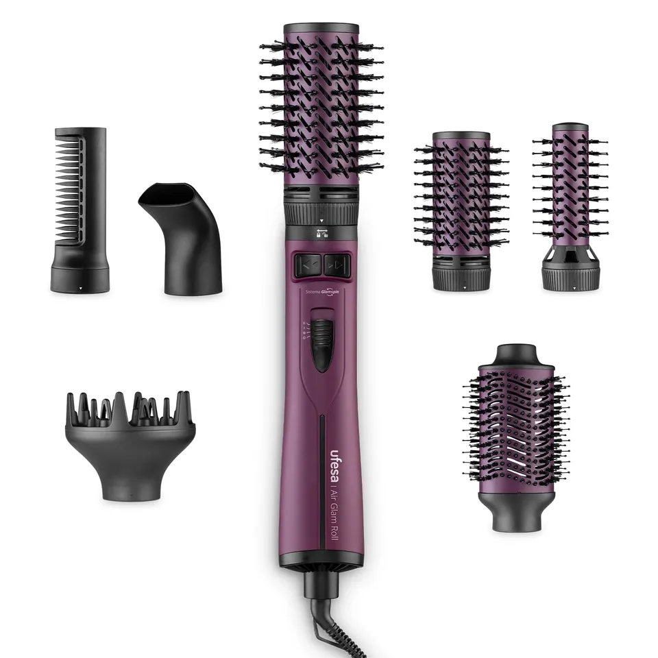 Ufesa Air Glam Roll spazzola modellante 1200W 6 accessori ceramica