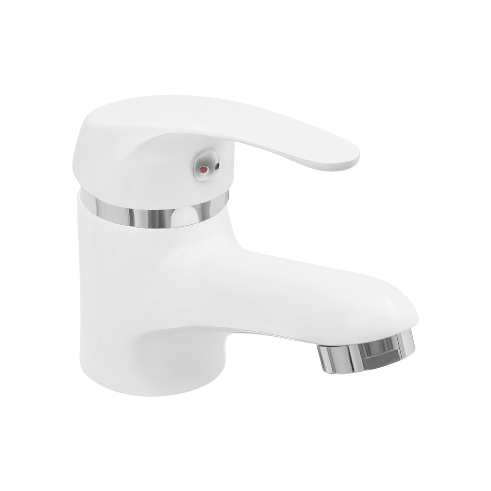 TiryyDrela Rubinetto Bagno Bianco Ottone Compatto 10 cm