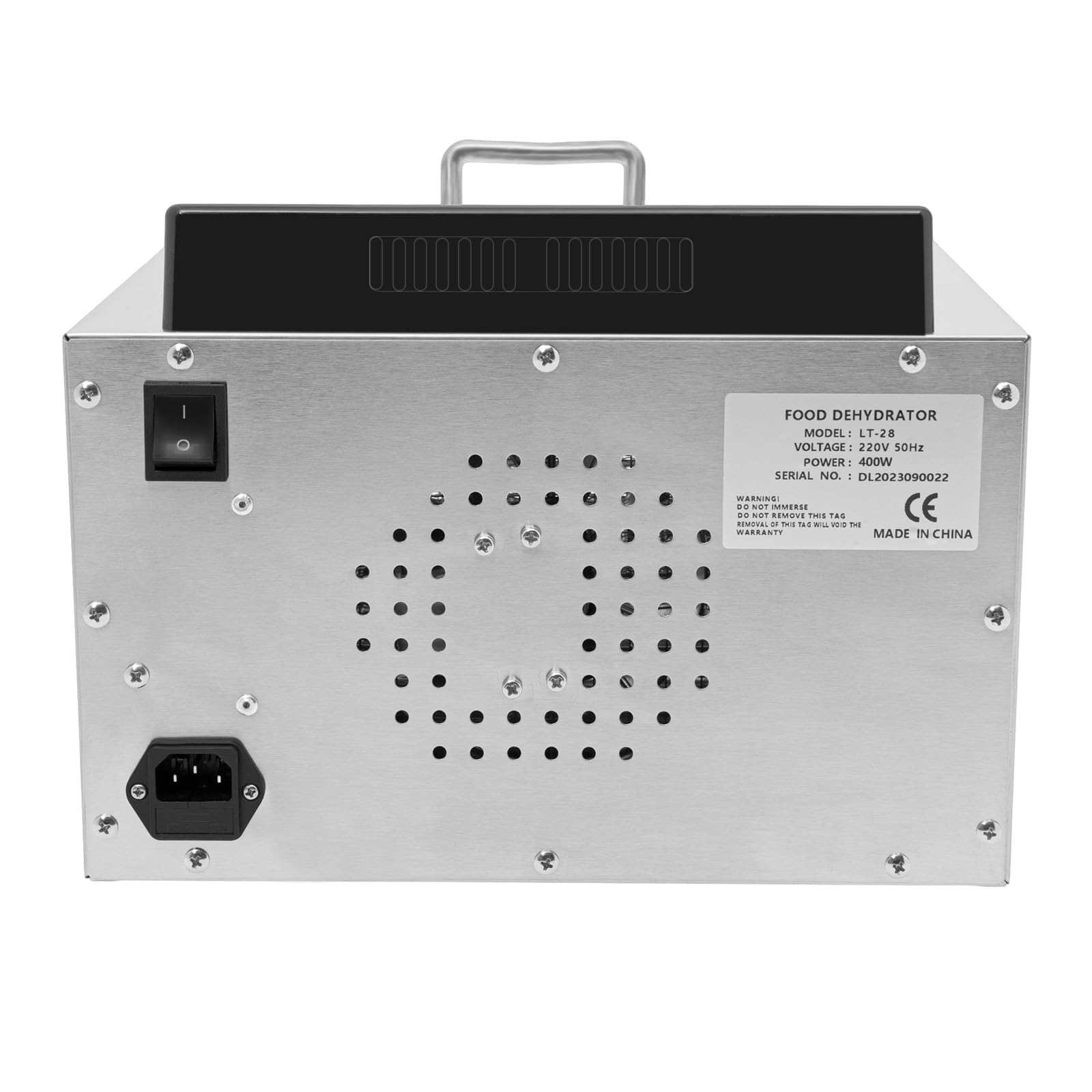 TiryyDrela Essiccatore Elettrico 6 Vassoi Inox Argento