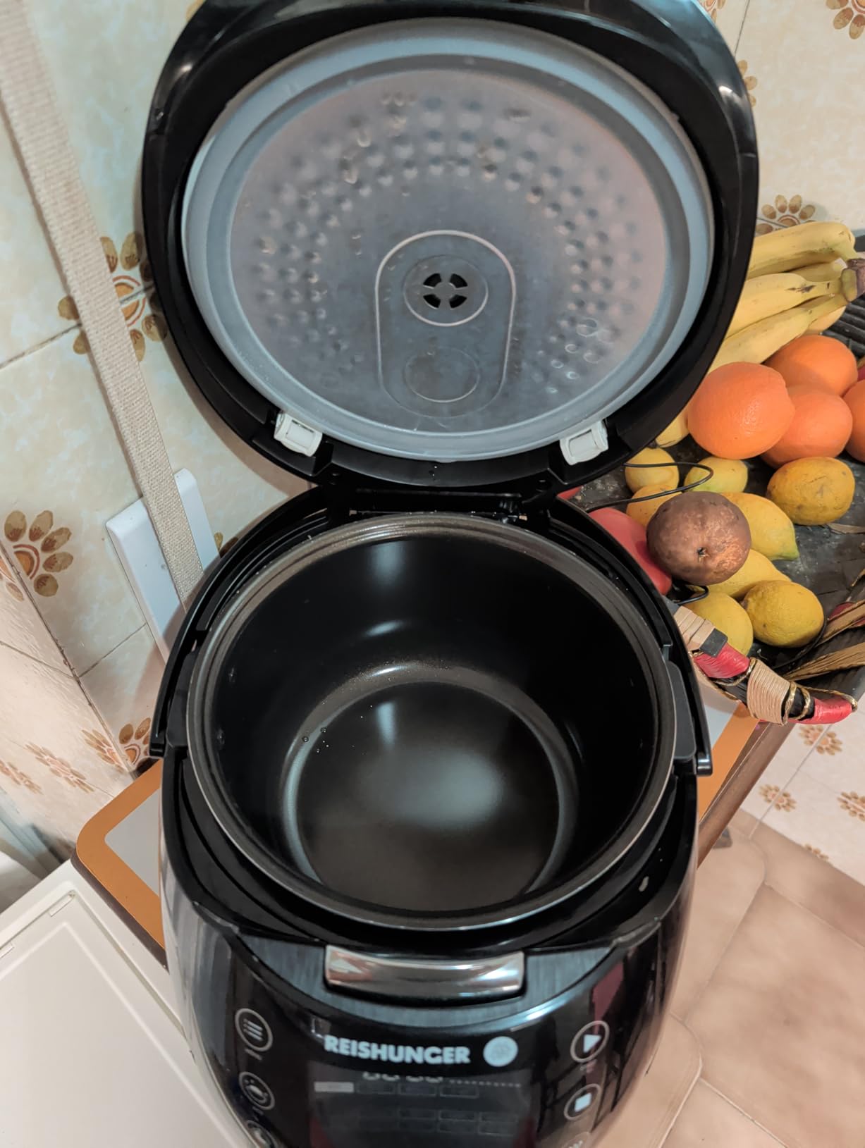 Reishunger Digitale Cuociriso 1,5 L Nero per 8 Persone