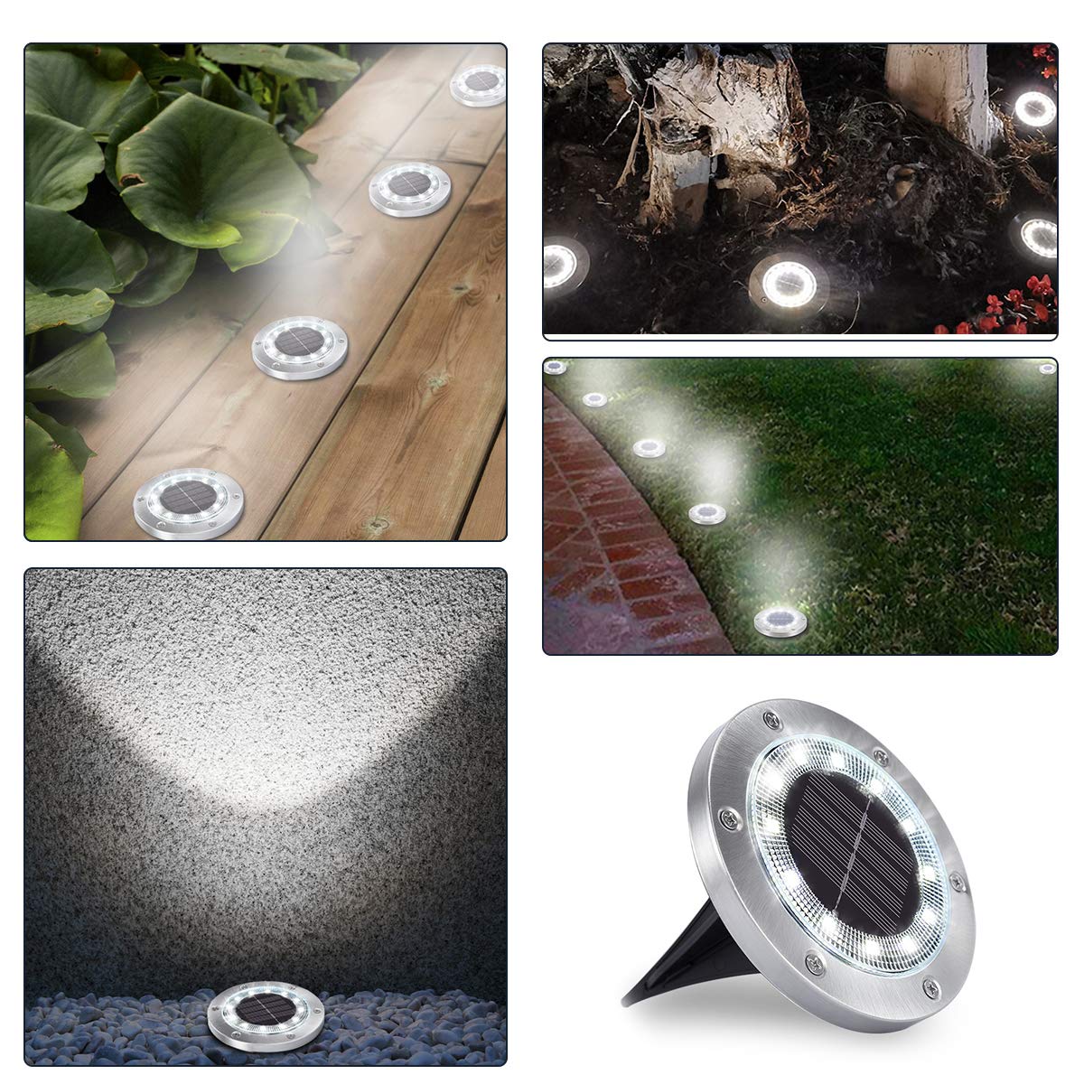 WOWDSGN faretto solare giardino bianco freddo 8 pezzi IP65