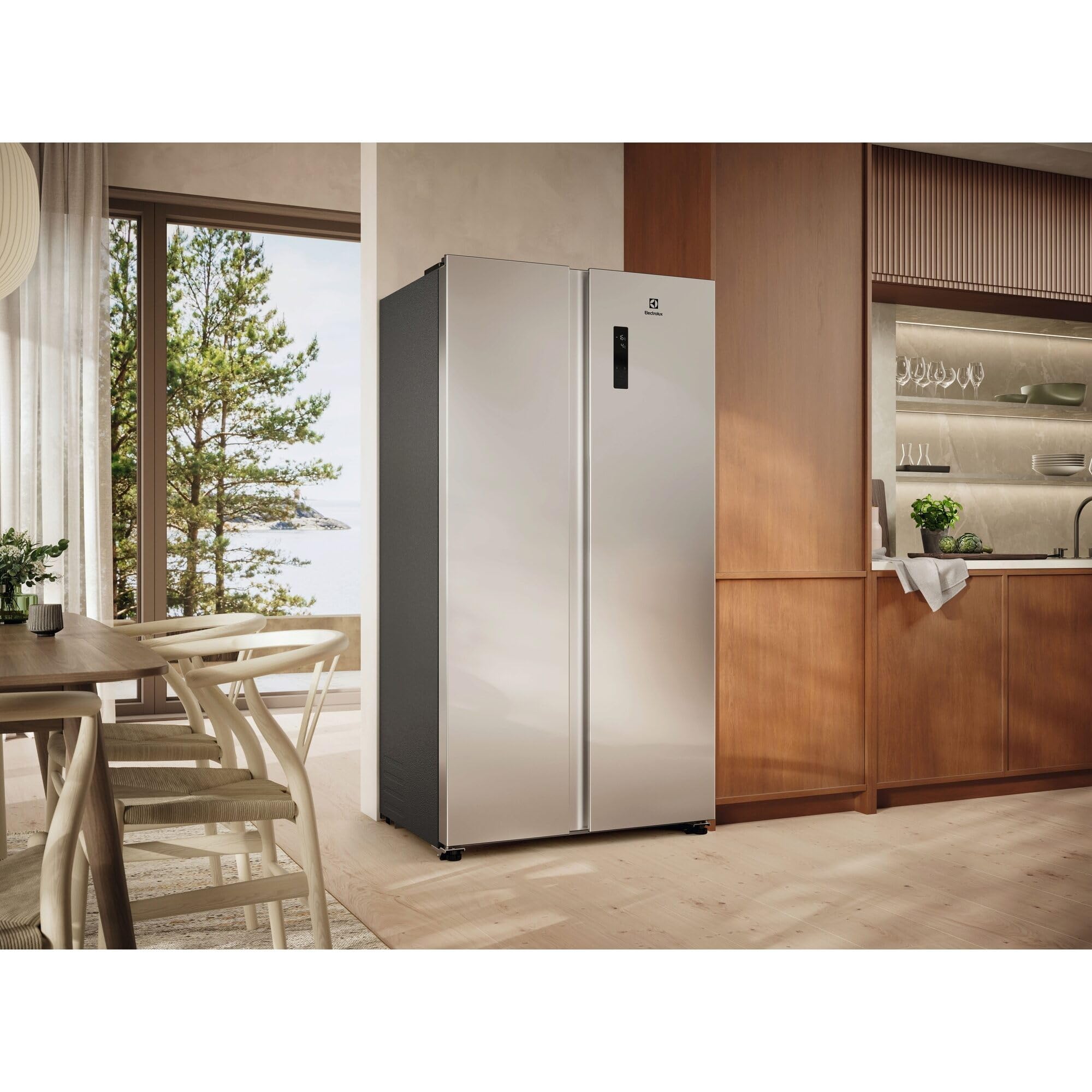 Electrolux Serie 600 EAT6ME53U0 Frigorifero Side by Side Inox