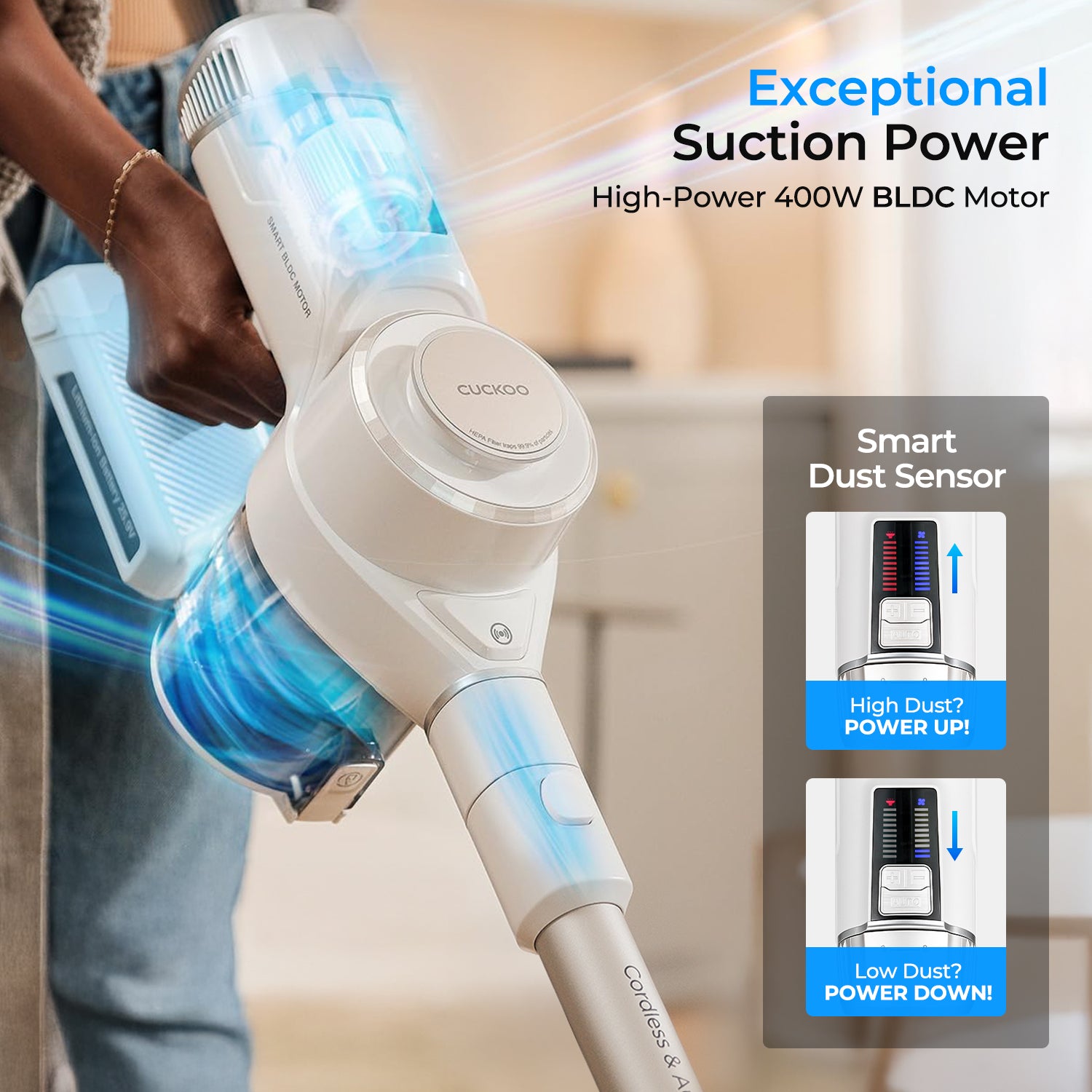 CUCKOO Powerclone CVC-A1410NW aspirapolvere senza fili 38 min