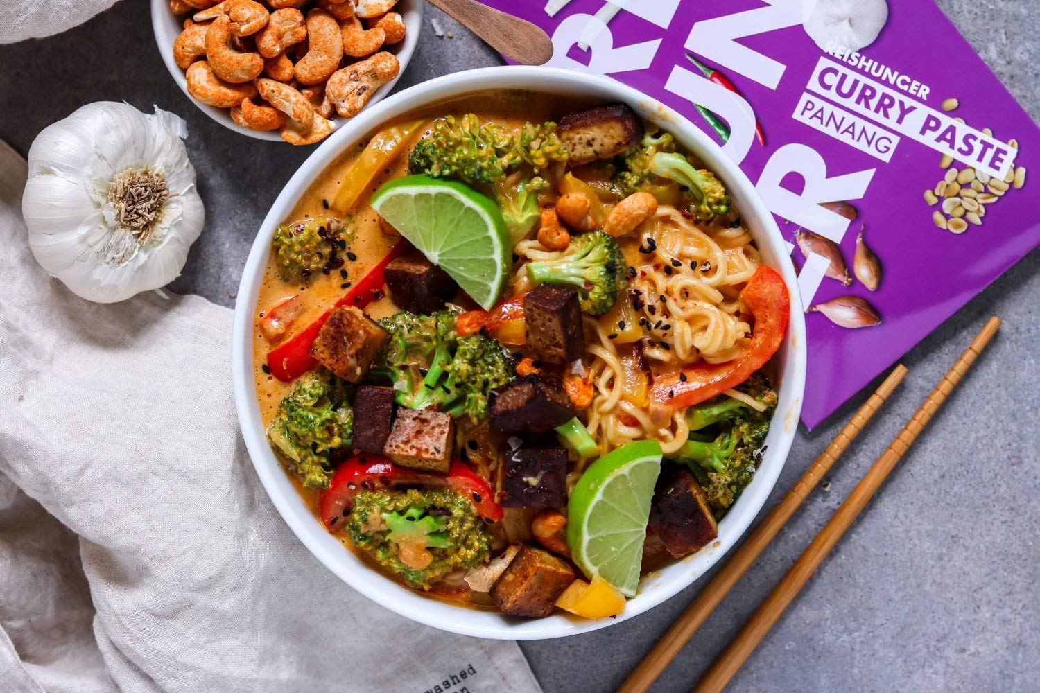 Reishunger pasta curry thai set 5x50 g vegano senza glutine