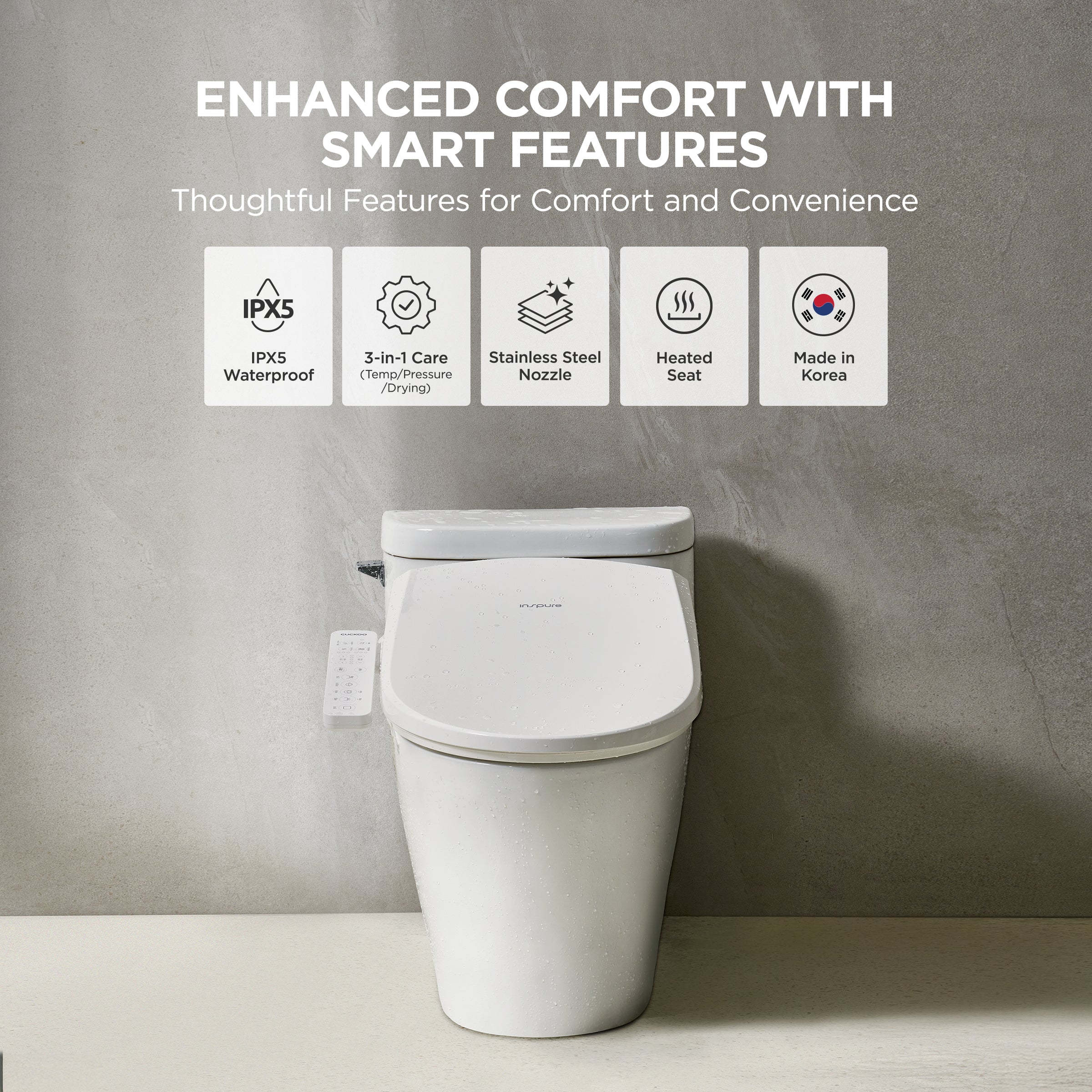 CUCKOO Inspure CBT-L2031W bidet elettronico sedile riscaldato